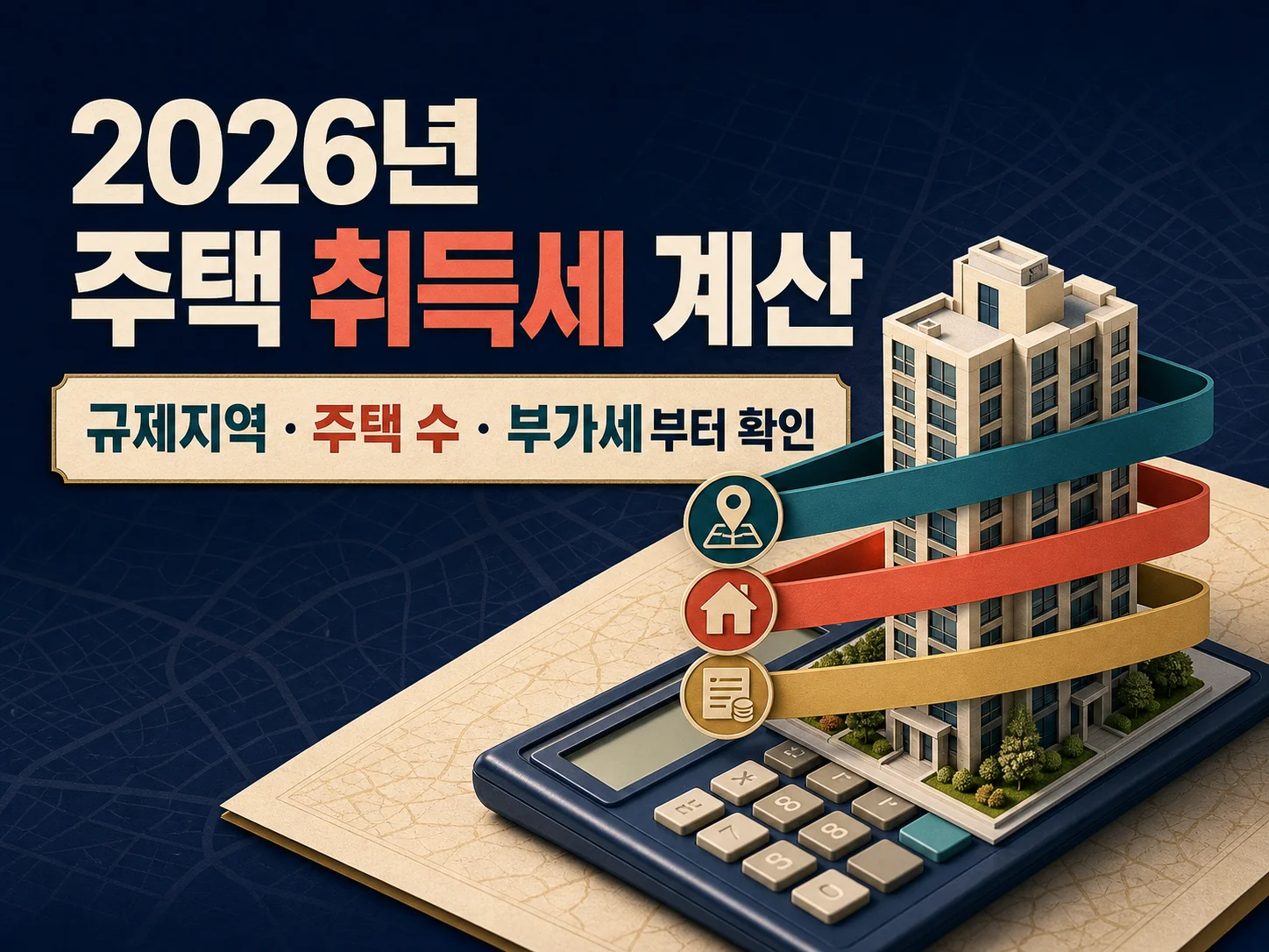 조정대상지역과 주택 수에 따른 2026년 주택 취득세 중과 기준
