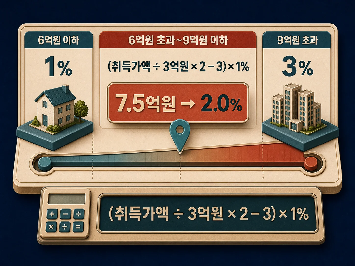 지방교육세와 농어촌특별세를 포함한 주택 취득세 실제 납부액 계산