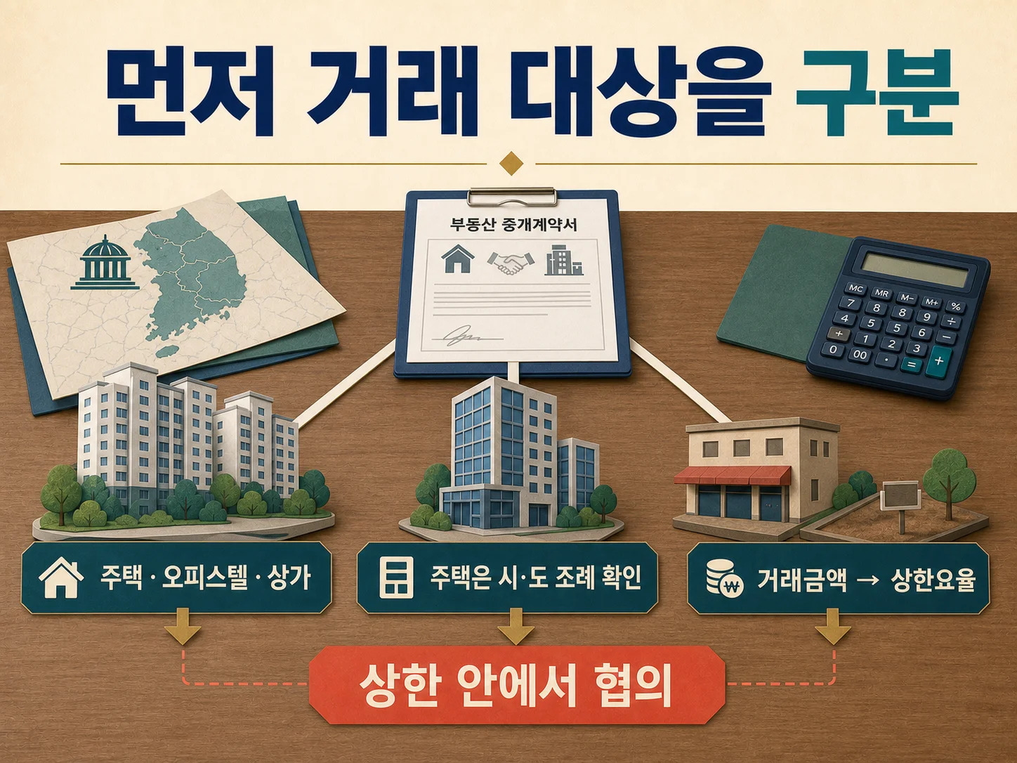 주택·오피스텔·상가별 부동산 중개보수 기준 구분