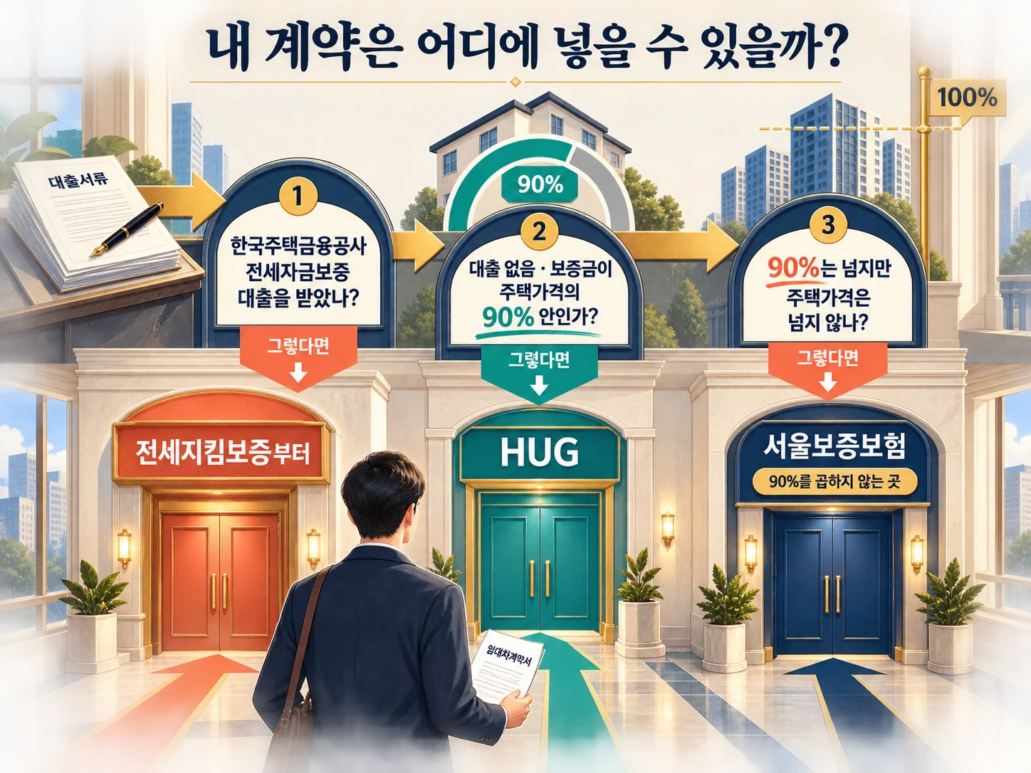 내 전세 계약 조건에 맞는 전세보증금반환보증 기관을 찾는 매칭 가이드