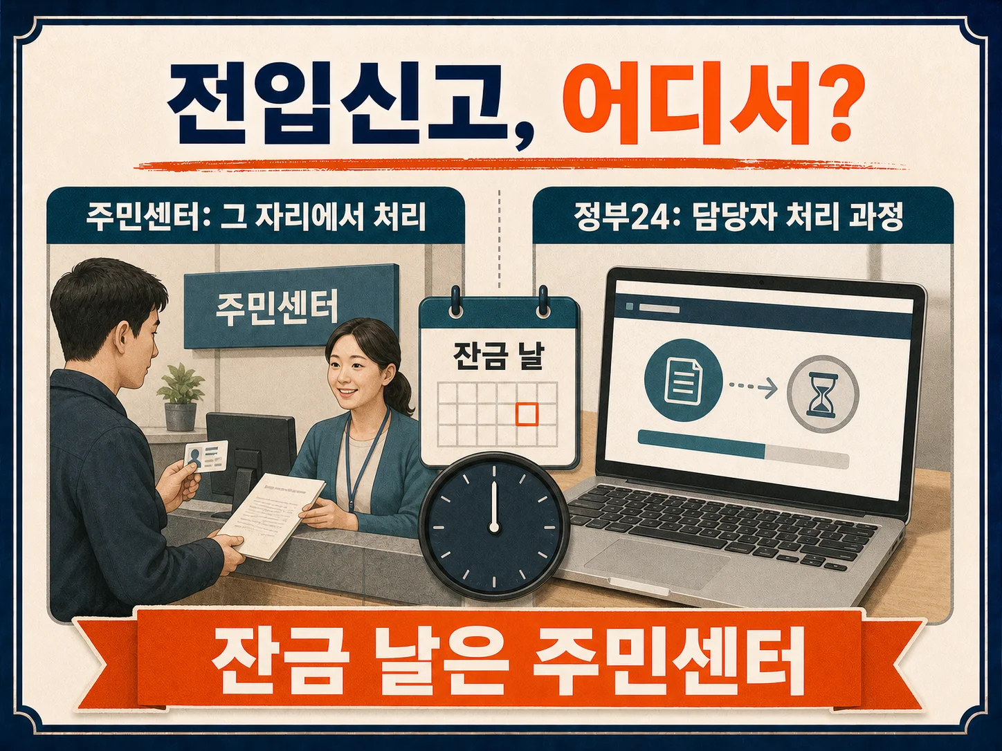 주민센터 방문 전입신고로 확정일자까지 당일 처리하는 절차