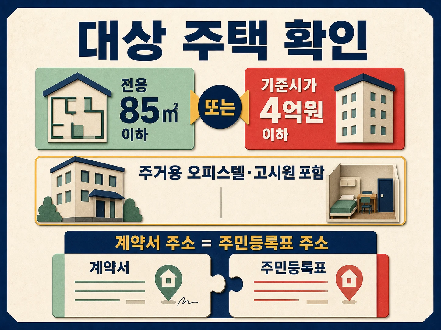 전용면적·기준시가와 계약 주소로 확인하는 월세 세액공제 주택 요건