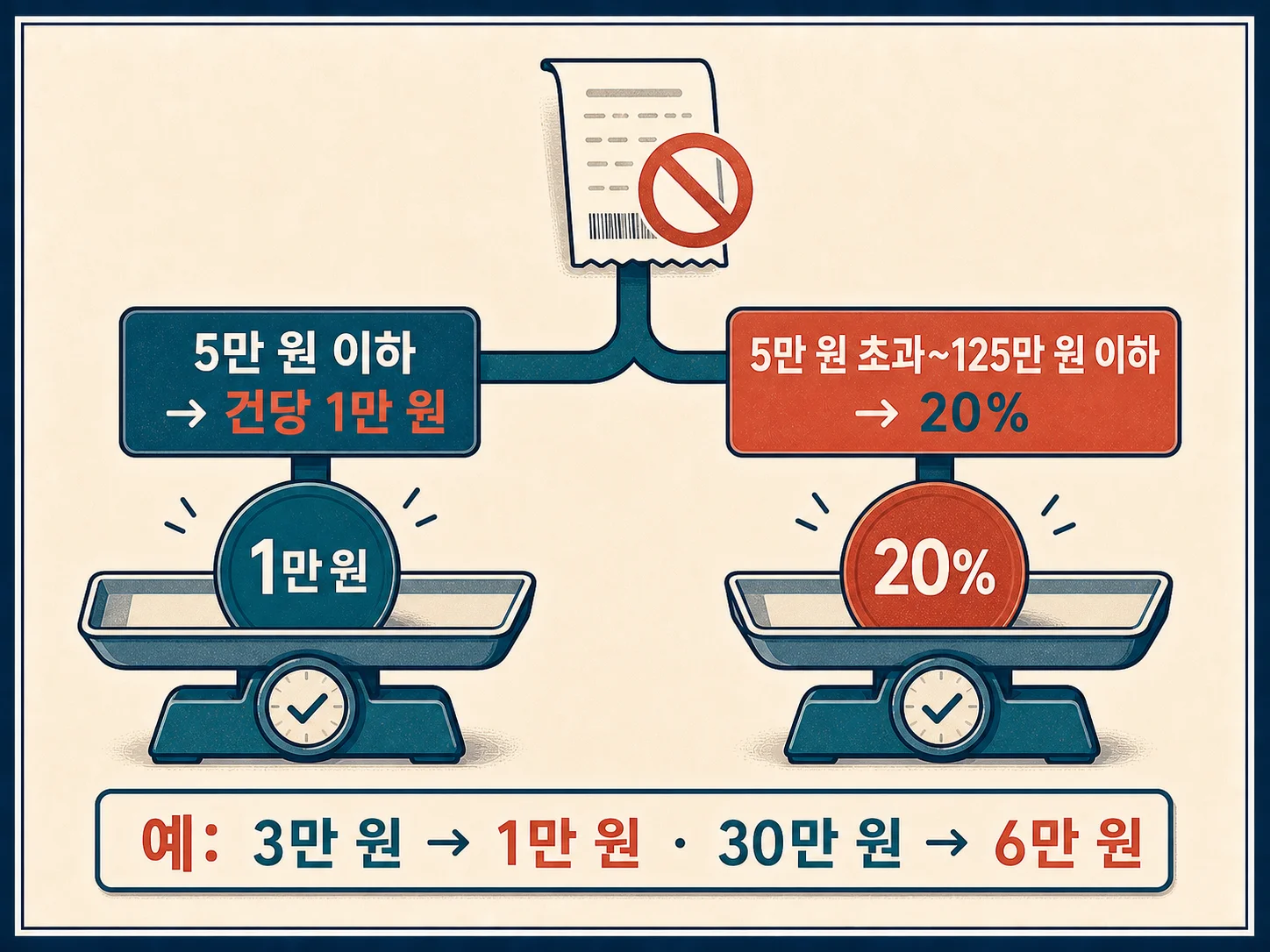 현금영수증 미발급 신고 포상금 계산 기준