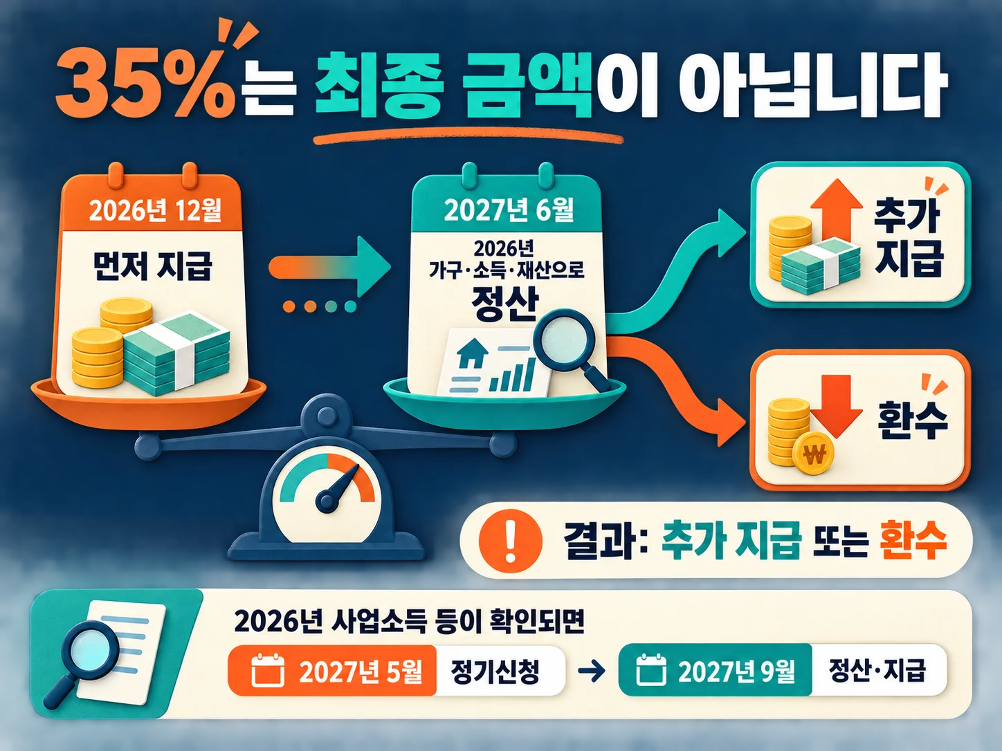 근로장려금 정산에 따른 추가 지급·환수와 신청 전 확인 항목