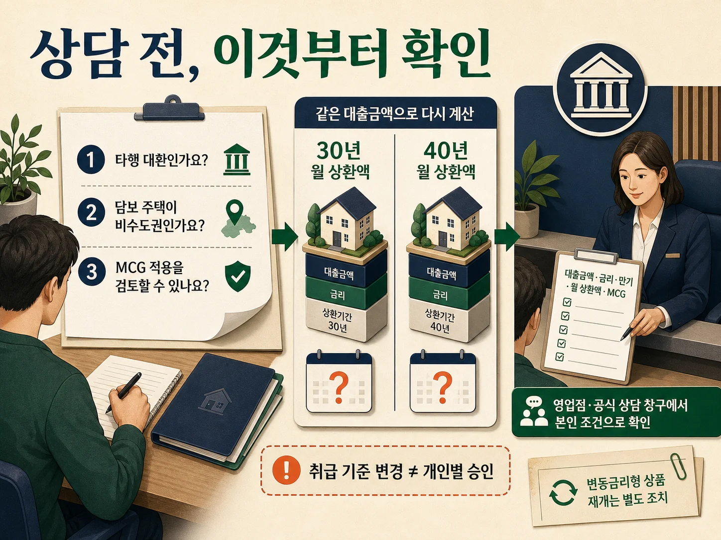 NH농협은행 주담대 변경 관련 자주 묻는 질문과 확인 항목