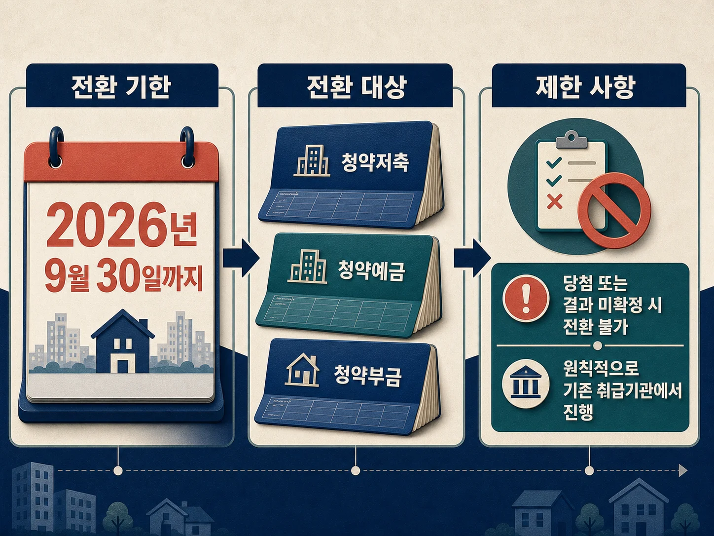 청약통장 전환 기한과 전환 대상 및 신청 조건 정리