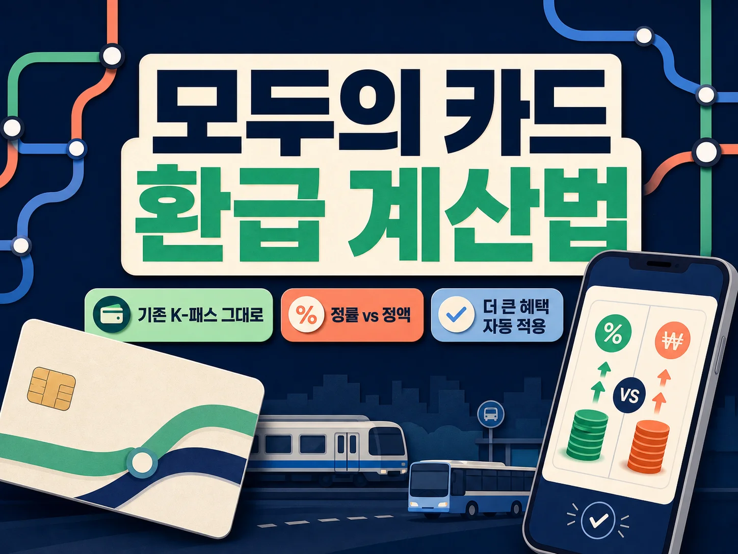 모두의 카드 환급 계산과 K패스 이용 안내 배너