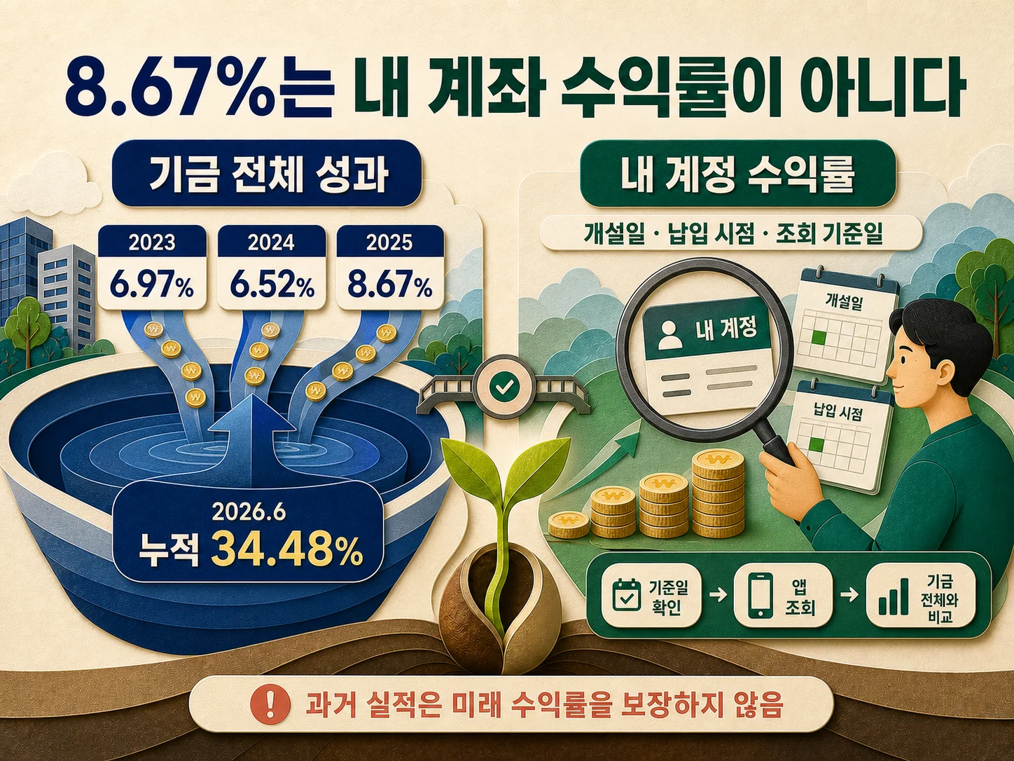 푸른씨앗 기금 수익률과 개인 IRP 계정 수익률 확인 방법