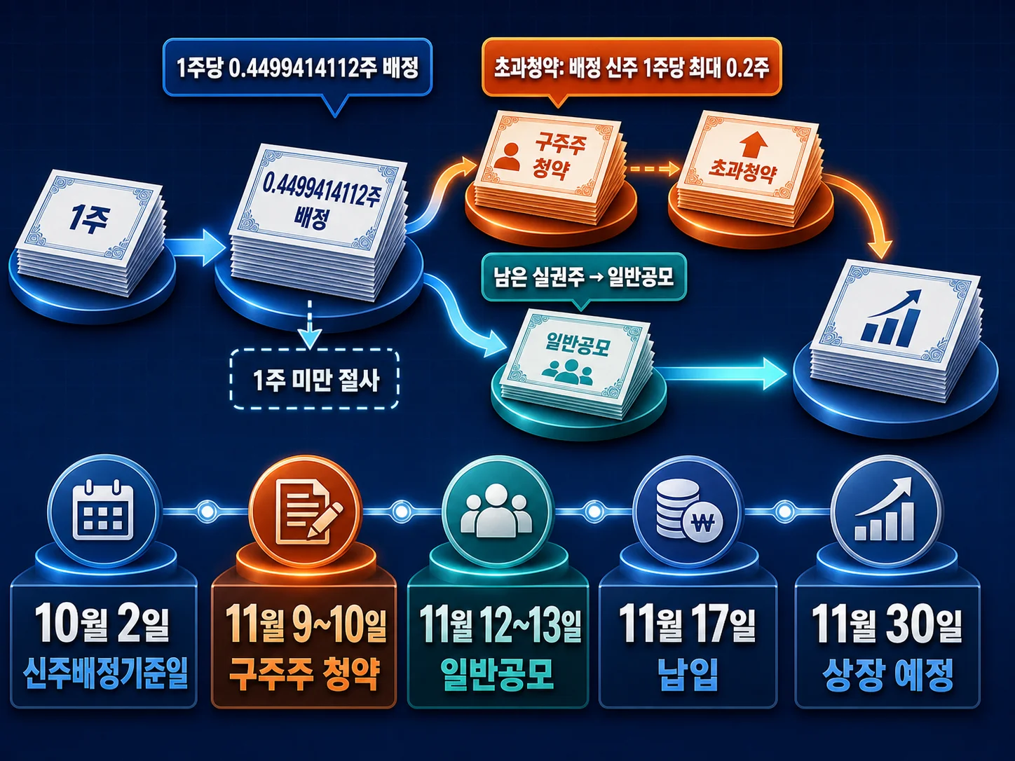 주주배정 유상증자 청약 절차와 주요 일정