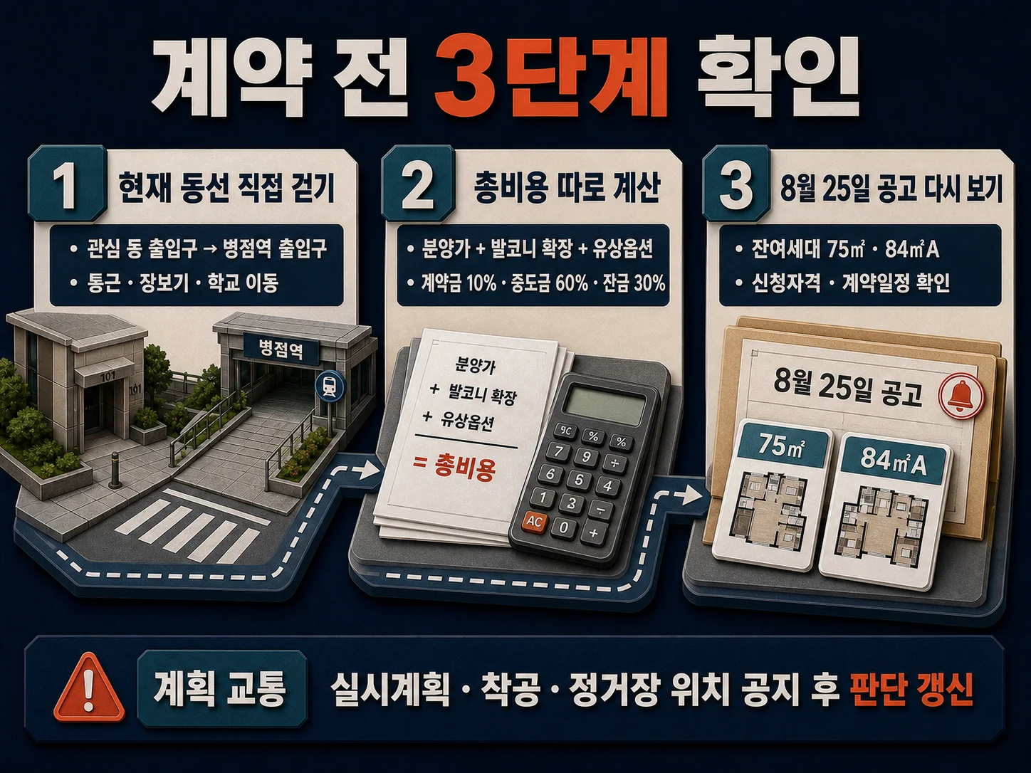 오산 헤리티지 자이 실거주와 잔여세대 검토 체크리스트 이미지