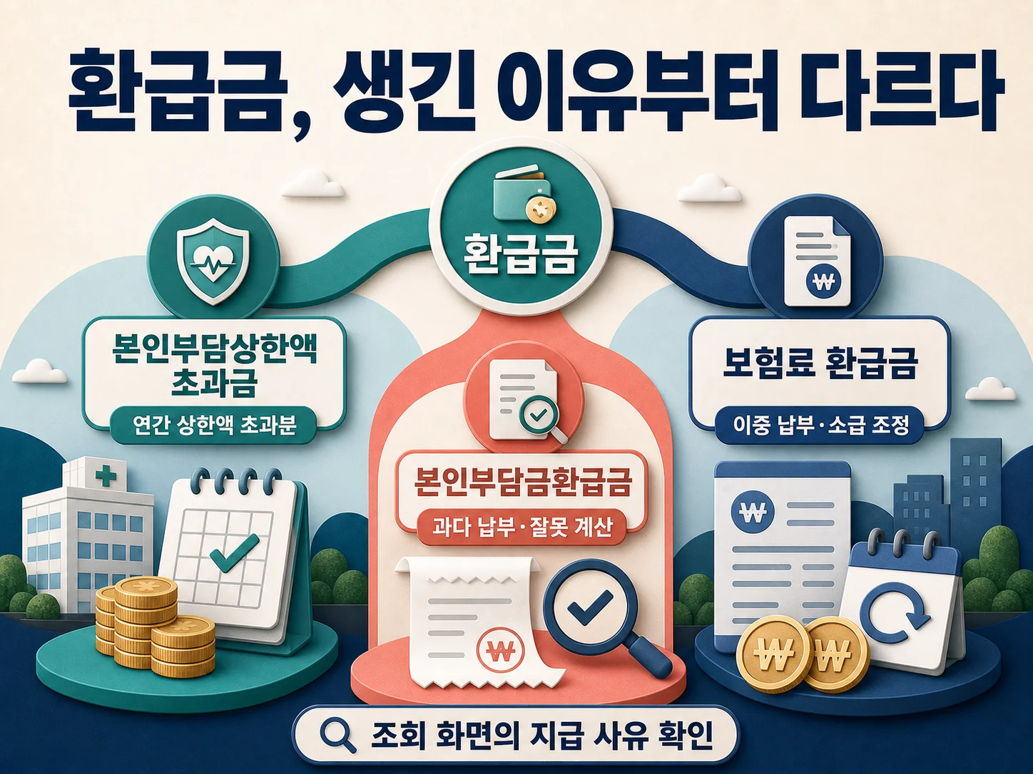 의료비와 보험료로 나뉘는 건강보험 환급금 종류