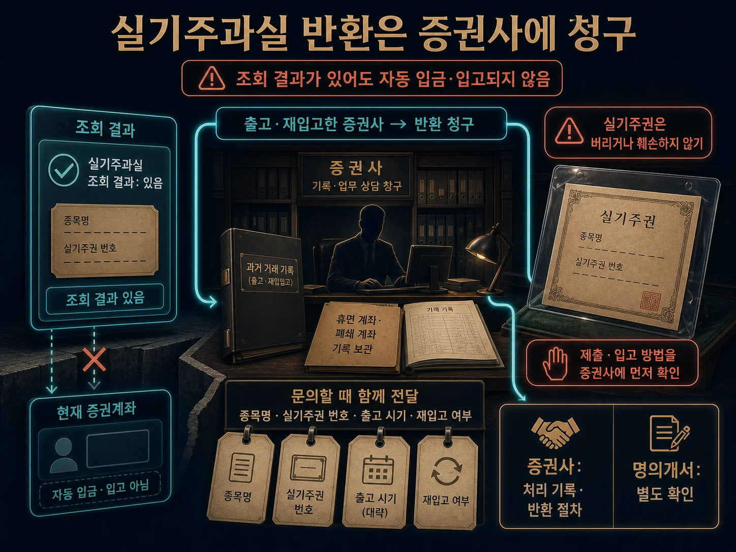 증권사에 실기주과실 반환 청구를 문의하는 절차