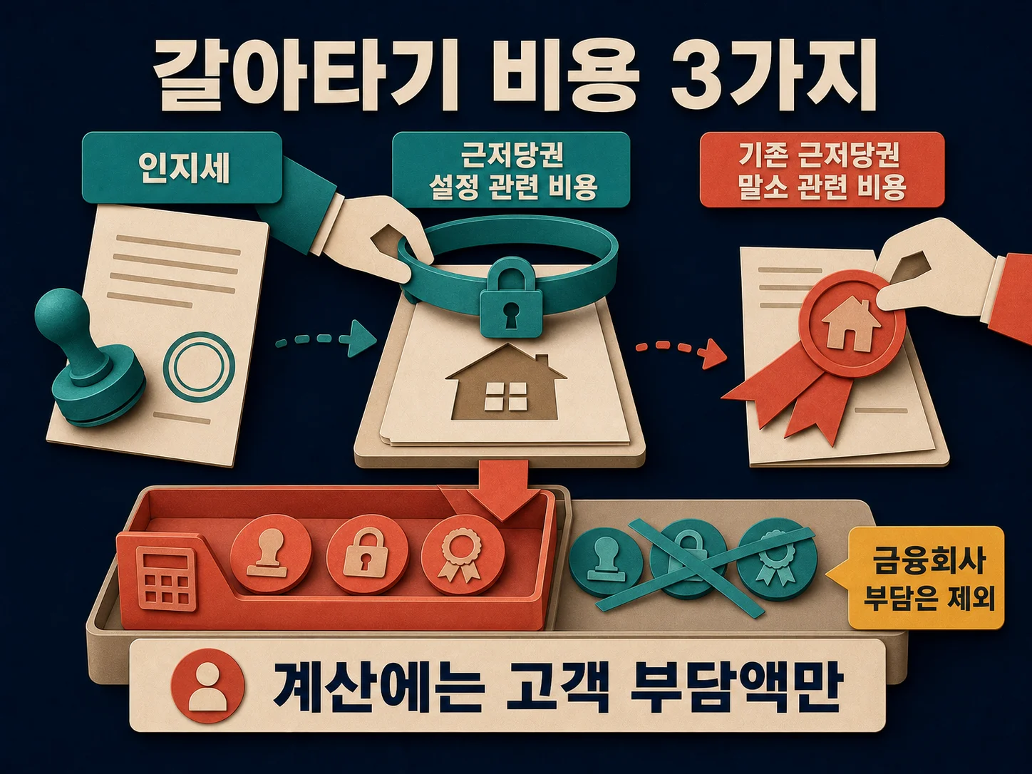 대환대출 인지세와 근저당권 설정·말소 비용 구분