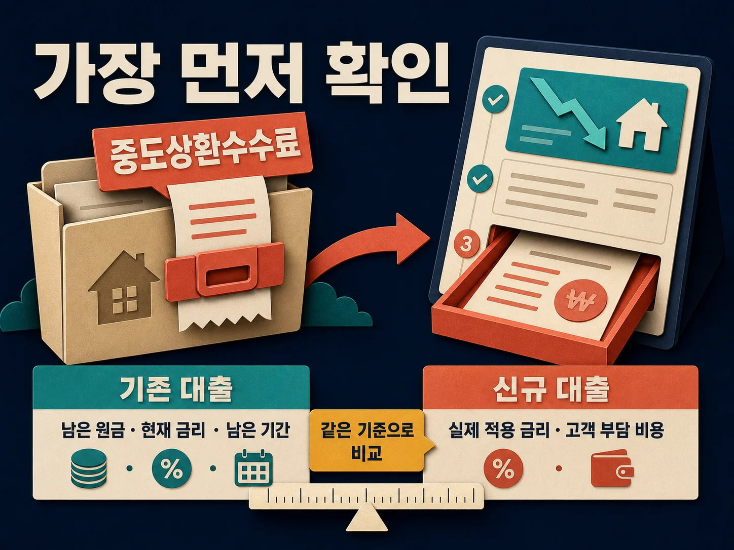 주택담보대출 중도상환수수료 확인 항목