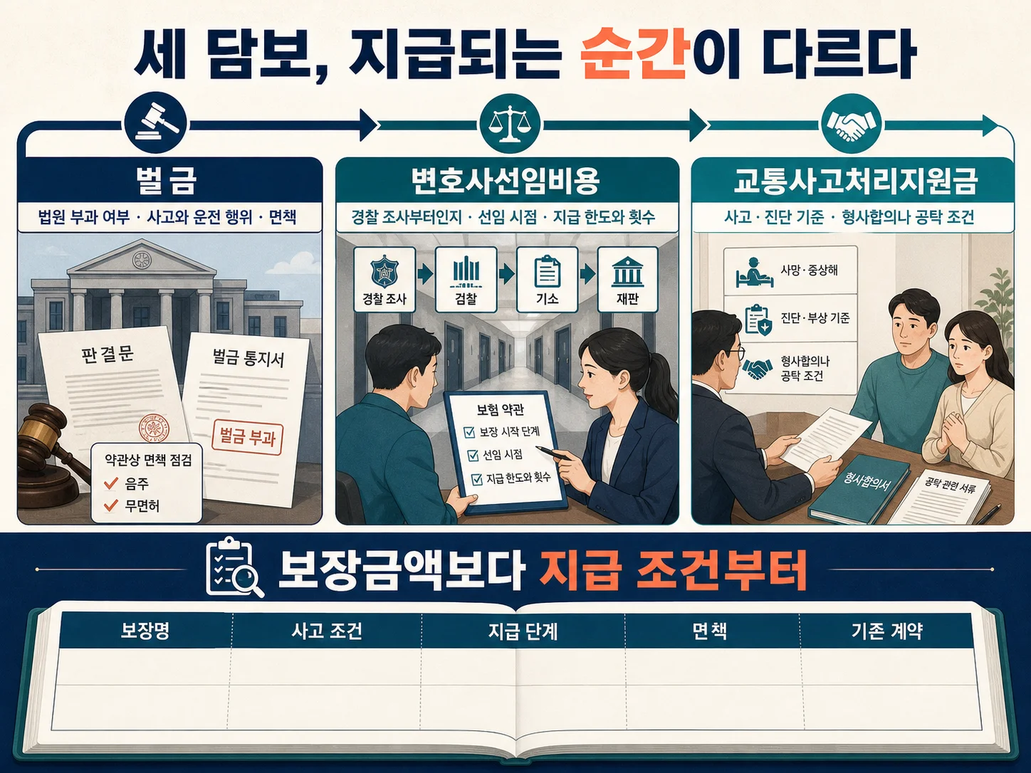 벌금 변호사선임비 교통사고처리지원금 지급 조건