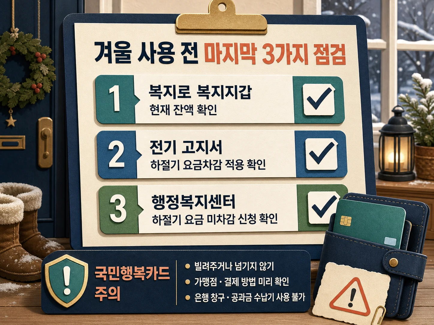 에너지바우처 겨울 사용을 위한 잔액과 미차감 여부 점검 checklist