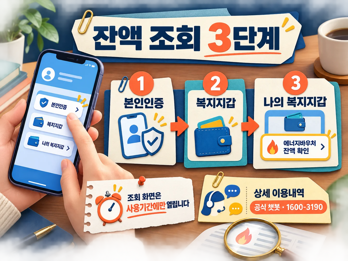 복지로 복지지갑에서 에너지바우처 잔액과 이용내역 확인