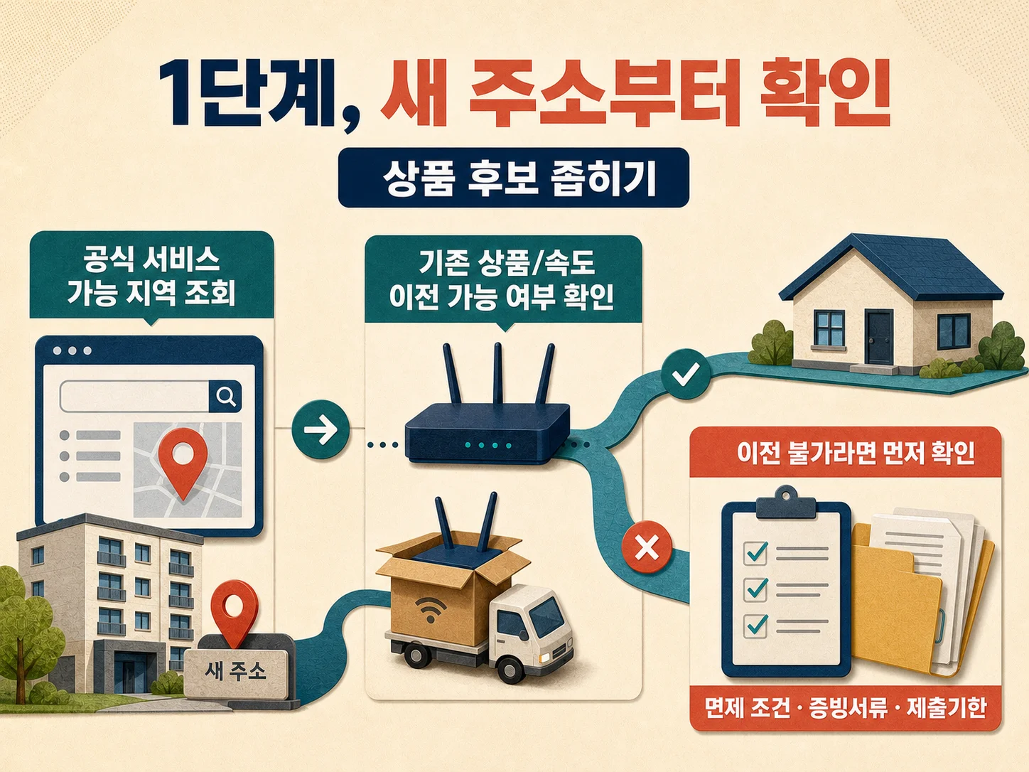 이사한 새 주소의 기존 인터넷 이전 가능 여부 확인 방법