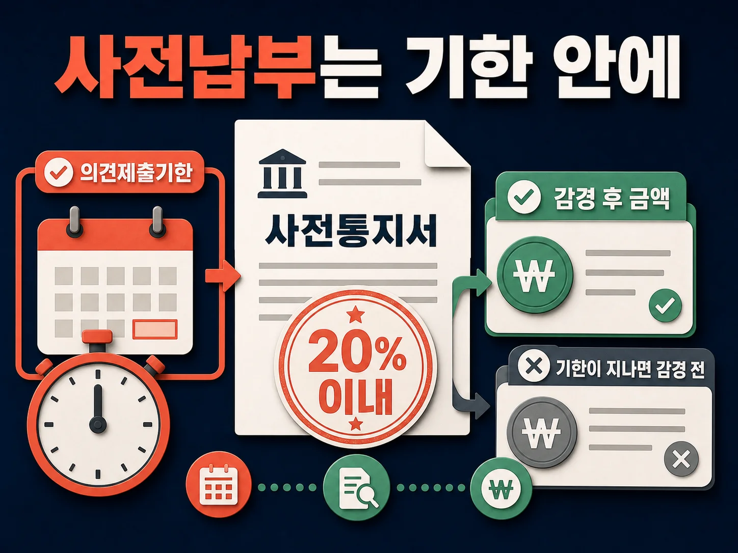 주정차 과태료 사전납부 감경 금액과 의견제출기한 확인 안내