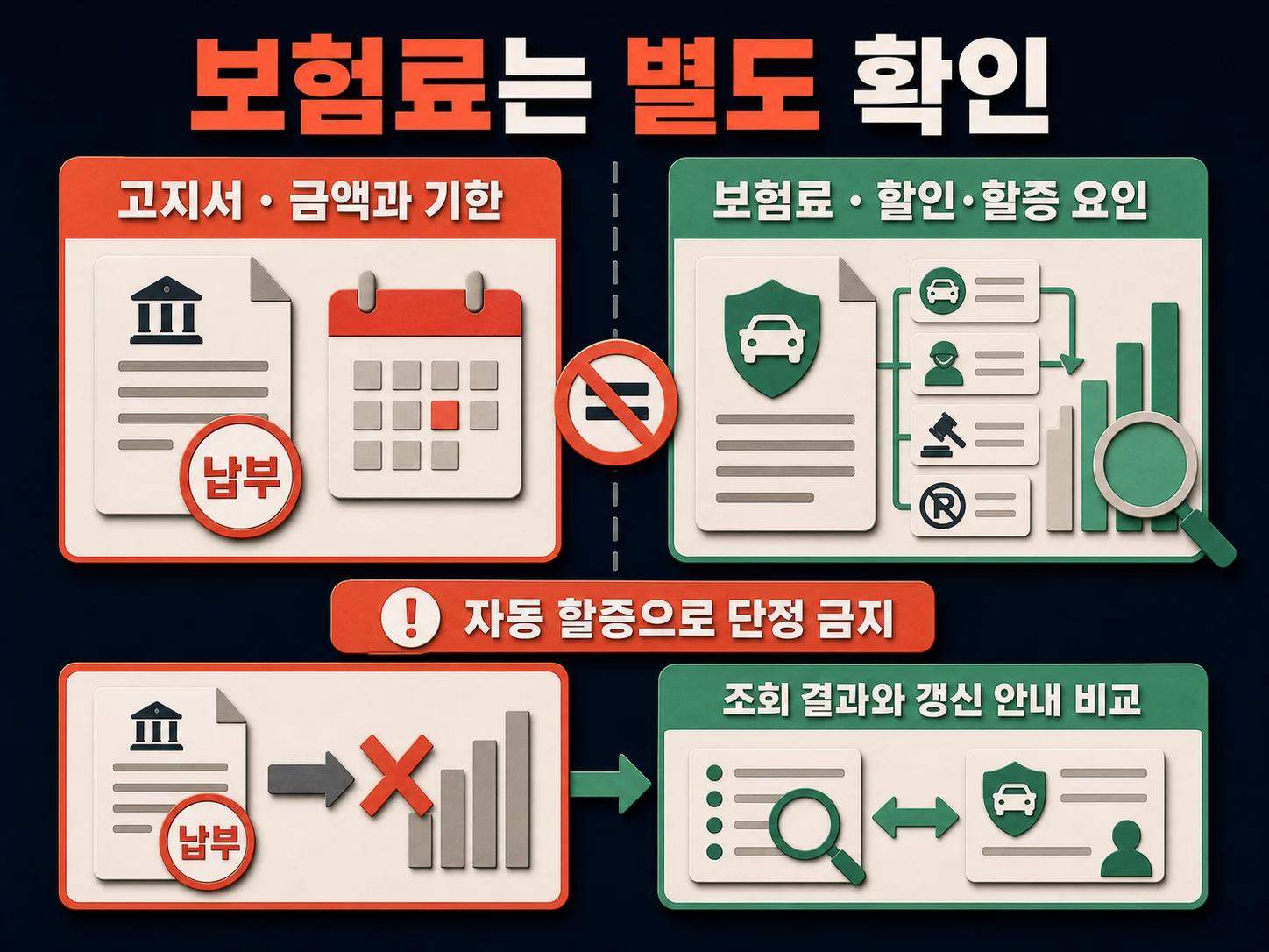 자동차보험료 할인·할증요인과 주정차 과태료 영향 확인 안내