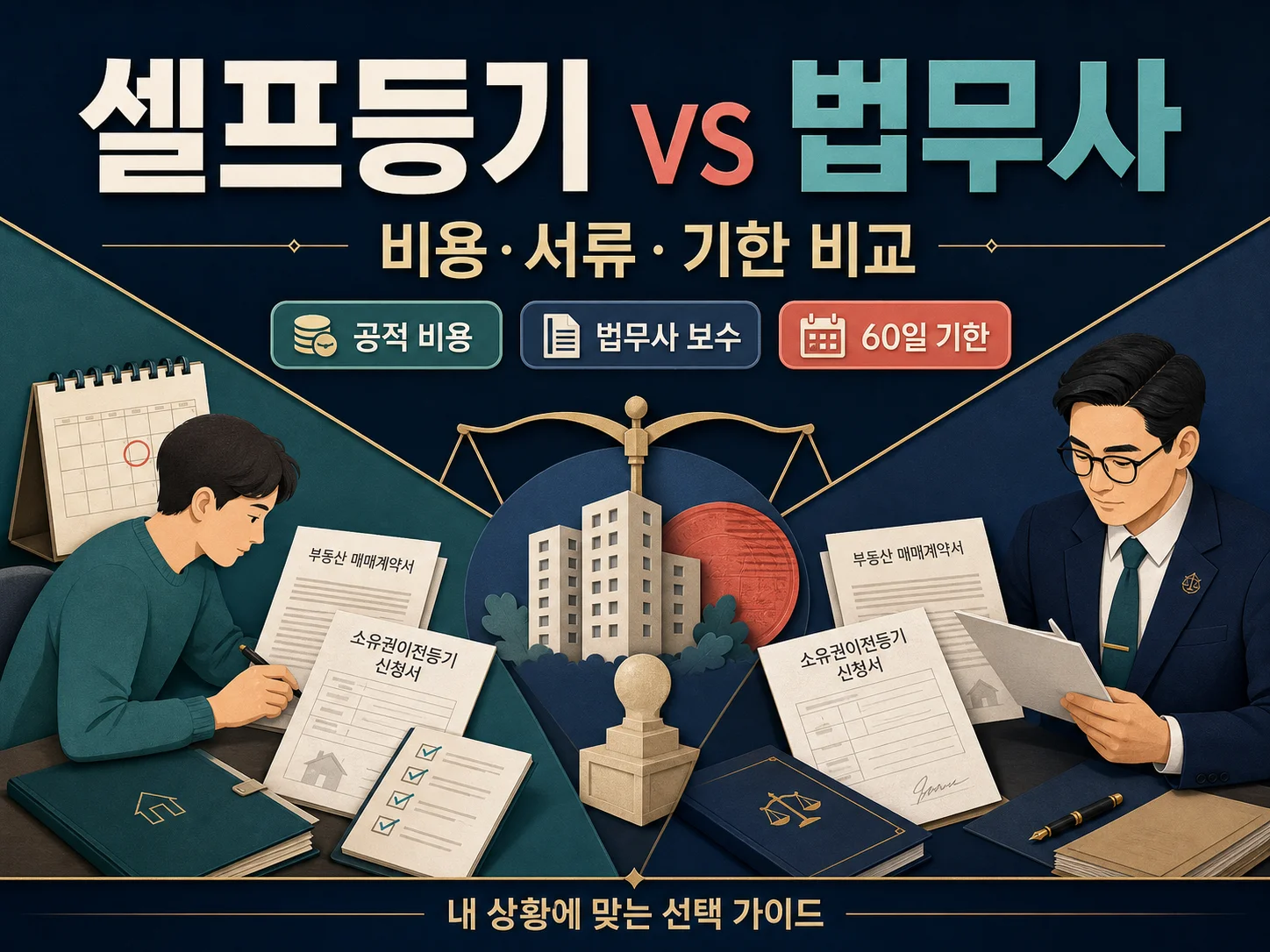 셀프등기와 법무사 의뢰 비용 비교 안내
