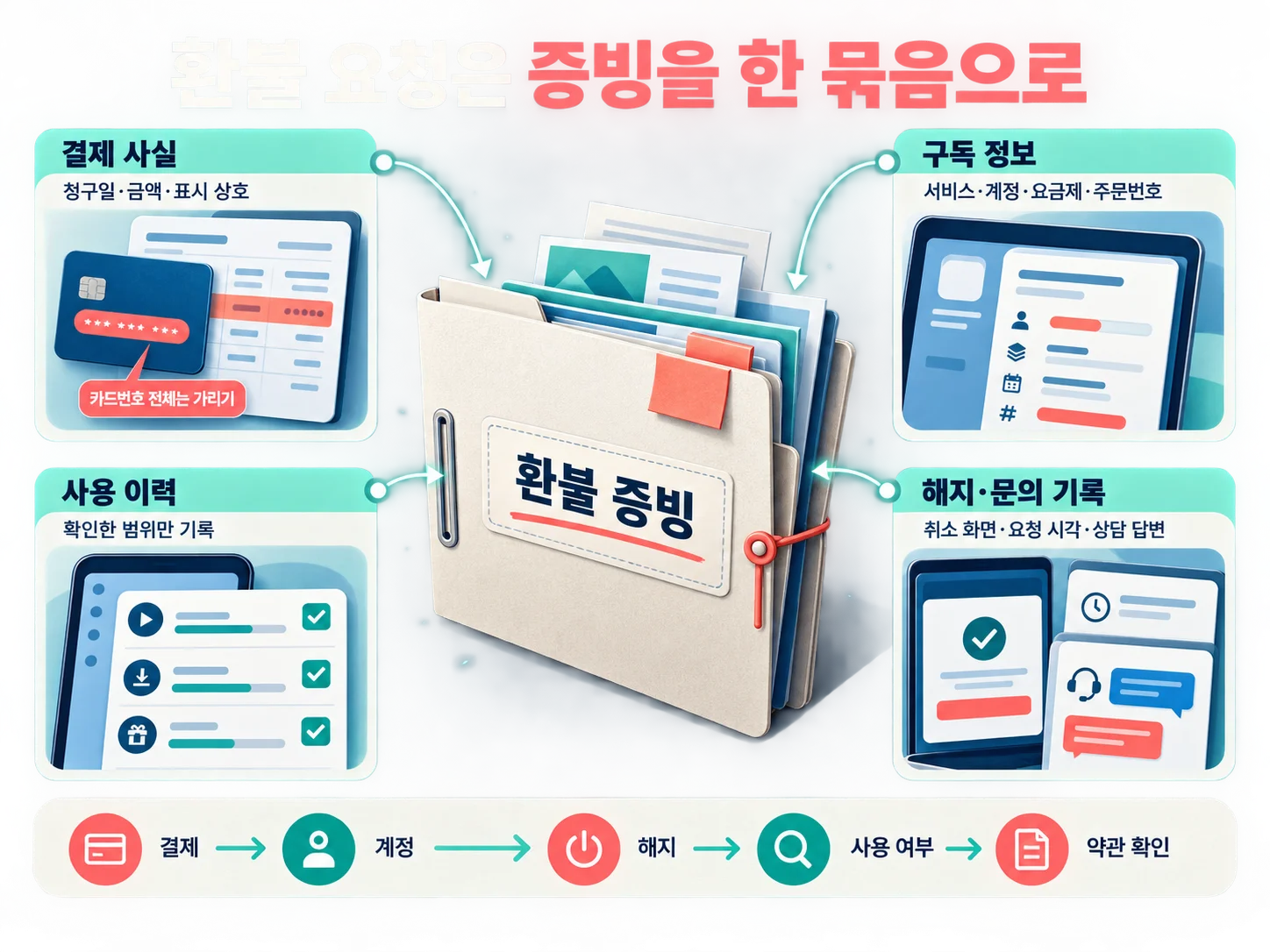 구독 환불 요청을 위한 결제 내역과 증빙 자료 정리