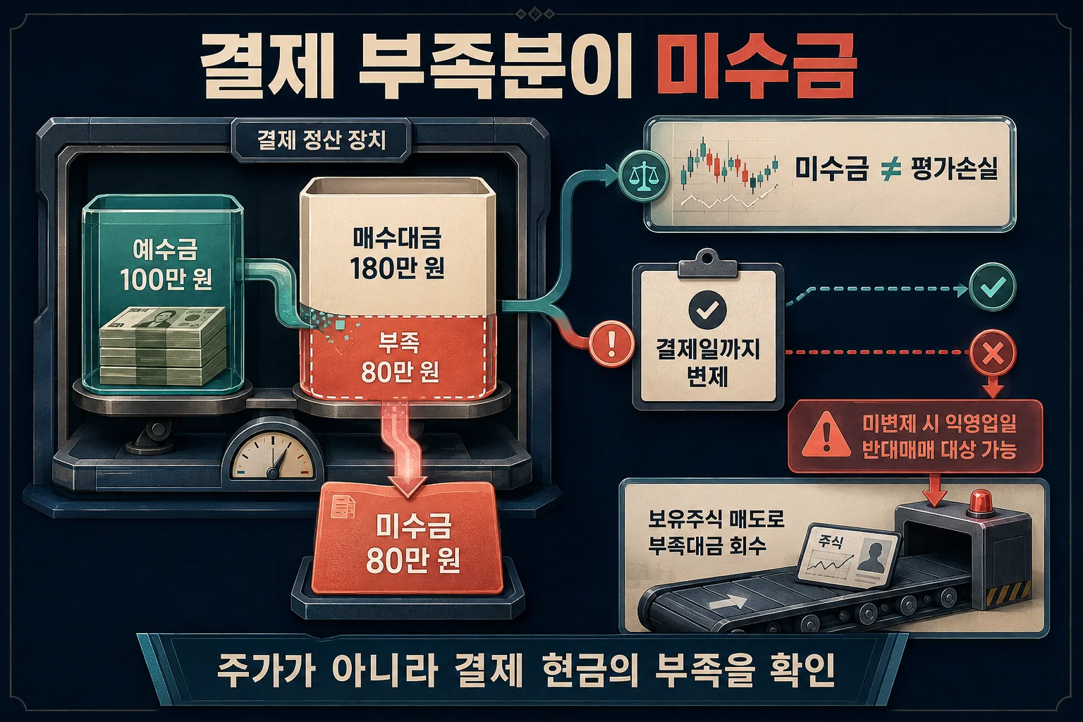 미수금 발생부터 반대매매 대상 확인까지의 절차
