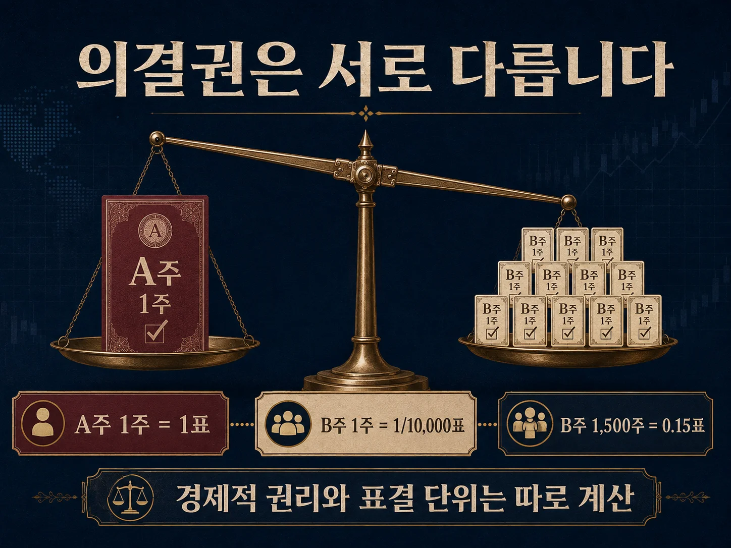 버크셔 해서웨이 A주와 B주 의결권 비율