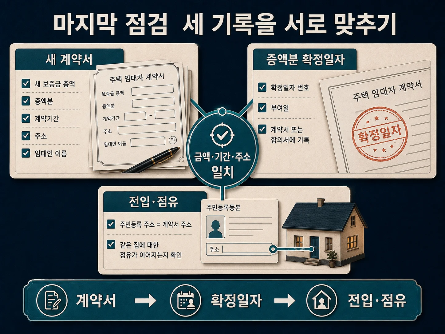 - 전세보증보험 가입 완료를 위한 갱신계약 기록 점검