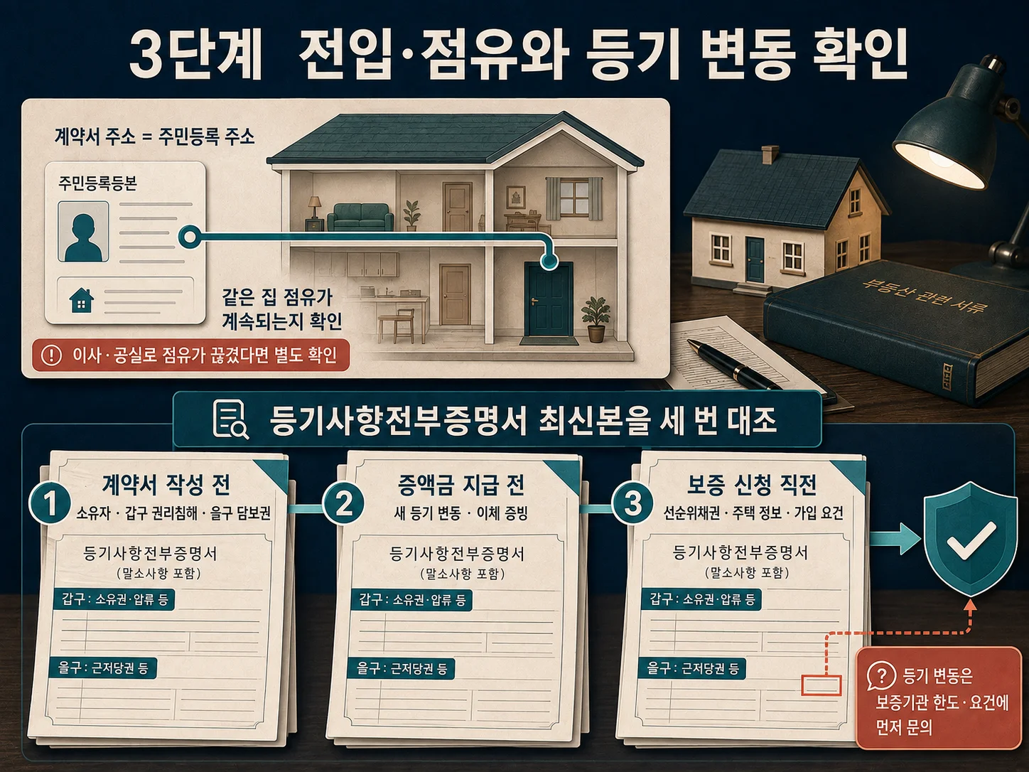 - 전입·점유와 등기사항전부증명서 확인 순서