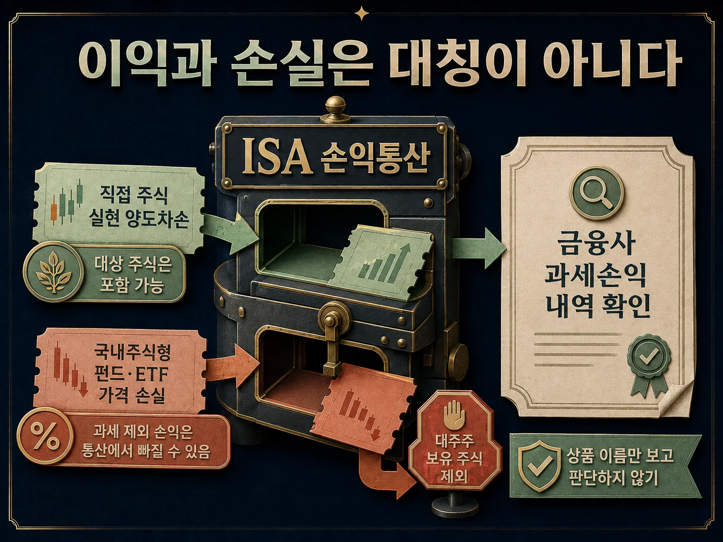 ISA 배당·이자소득과 손익통산 대상 비교