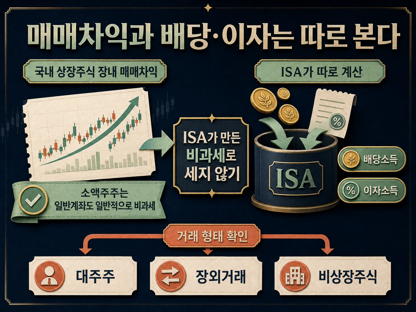 국내 상장주식 매매차익과 양도소득세 판단 기준