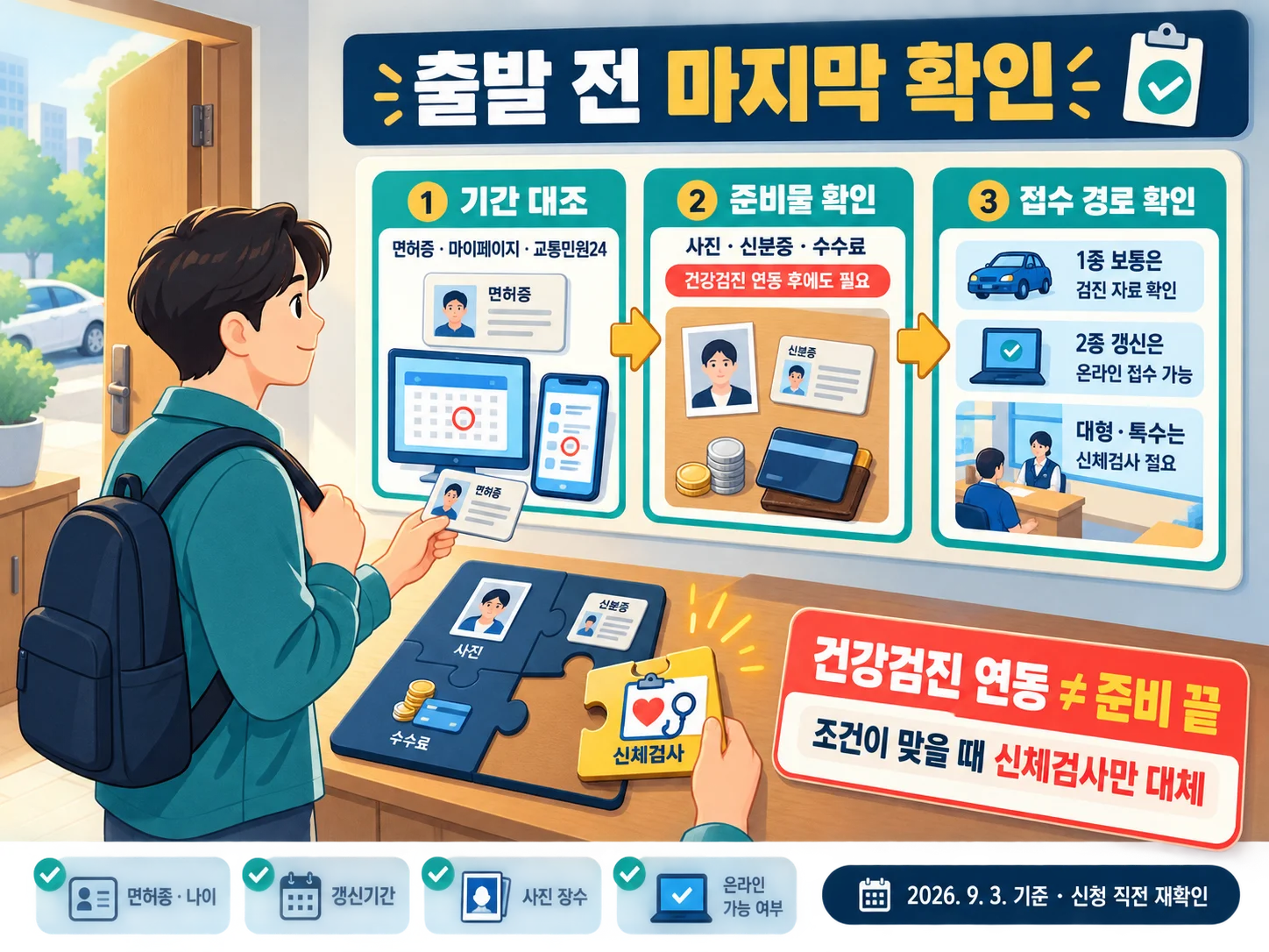 운전면허 갱신 전 기간·사진·건강검진 재확인 체크리스트