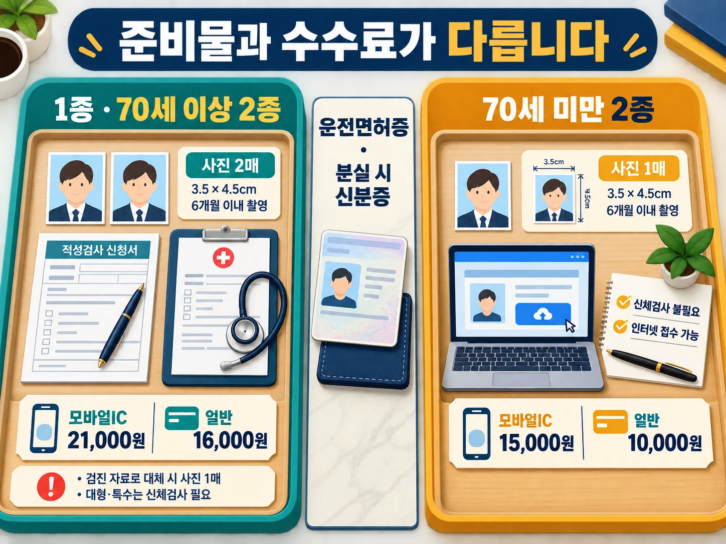 운전면허 갱신 사진·신분증·수수료 준비물