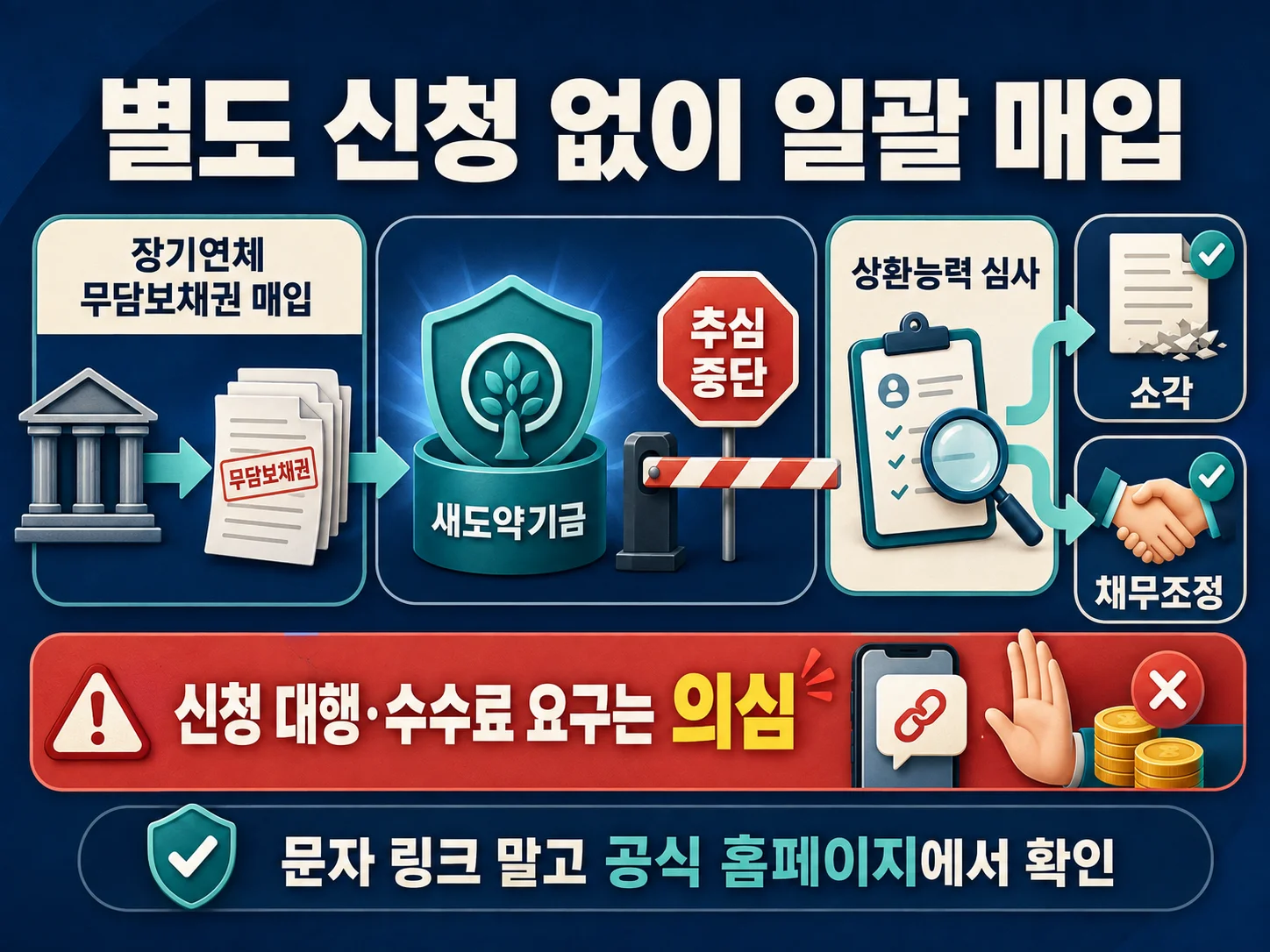 새도약기금 장기연체채권 일괄 매입과 공식 조회 절차