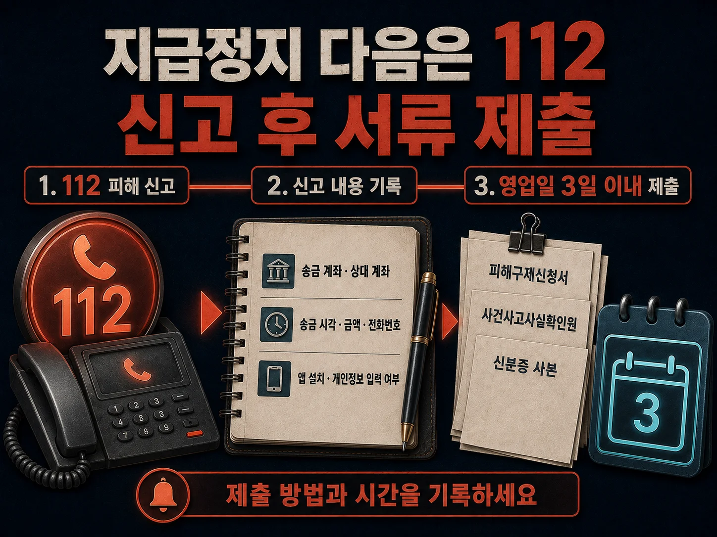 - 112 신고와 피해구제 서류 준비