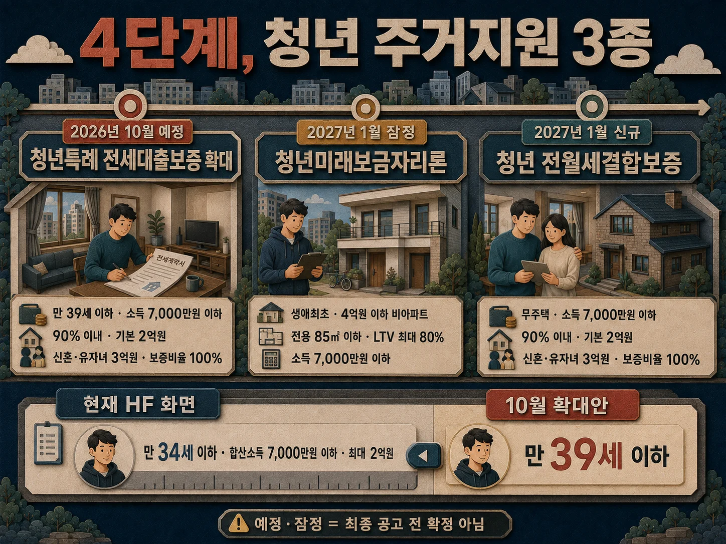 청년 주거지원 3종의 2026년·2027년 시행일 비교