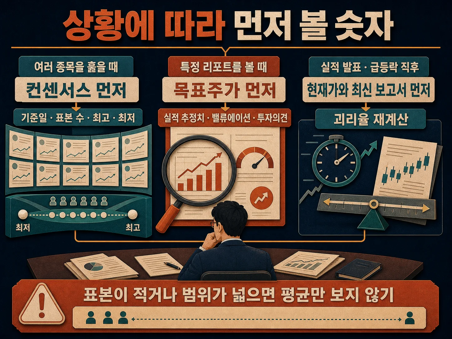 투자 상황별 목표주가와 컨센서스 확인 순서를 정리한 안내.