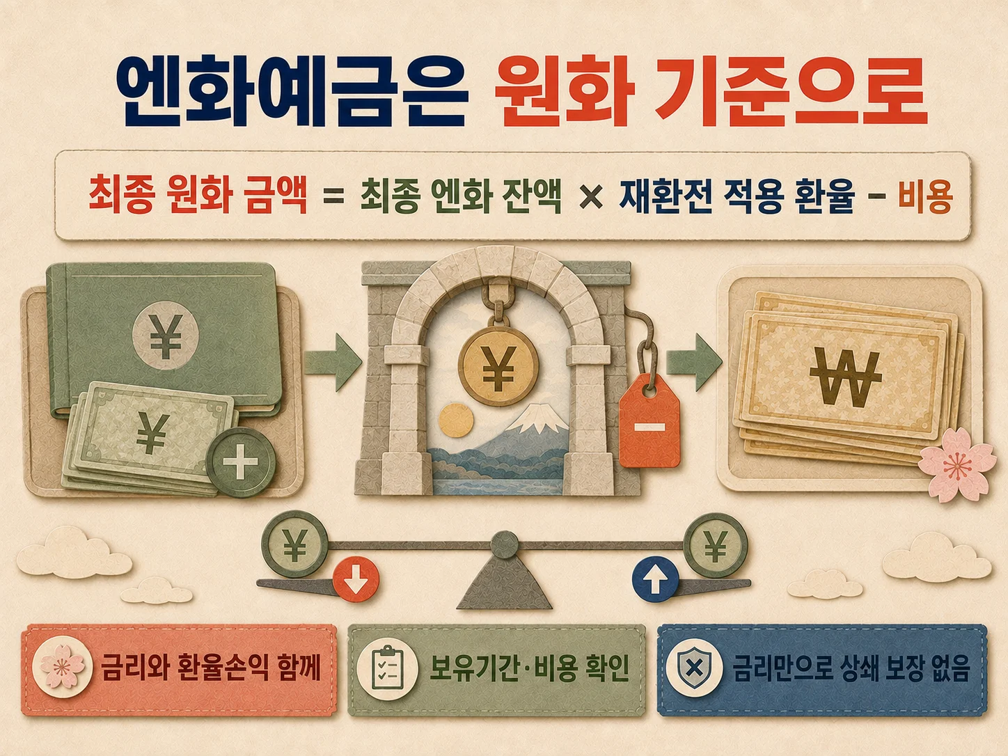 엔화예금 환율손익과 금리를 함께 확인하는 방법