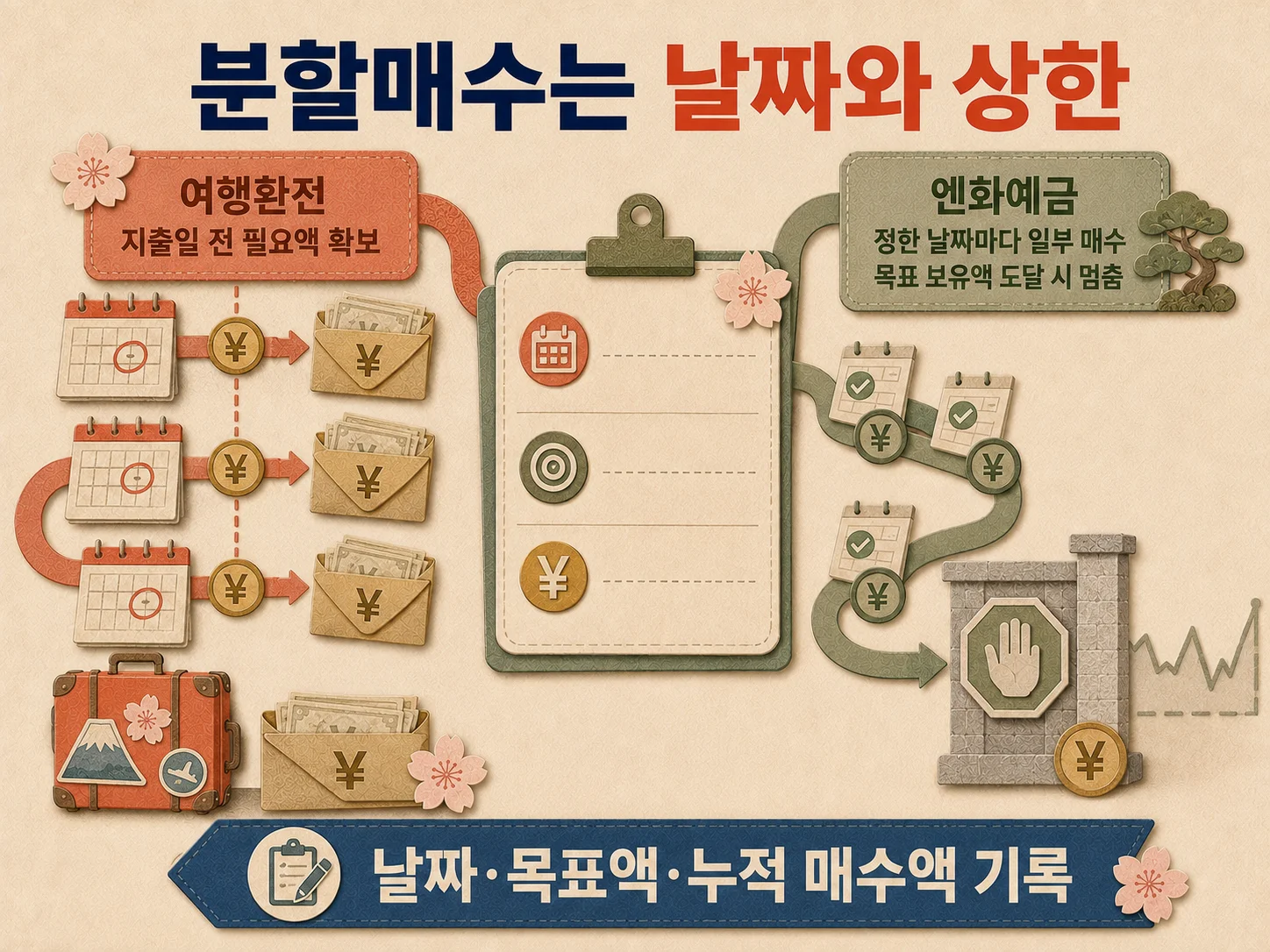 여행환전과 엔화예금의 분할매수 시점 및 매수 상한