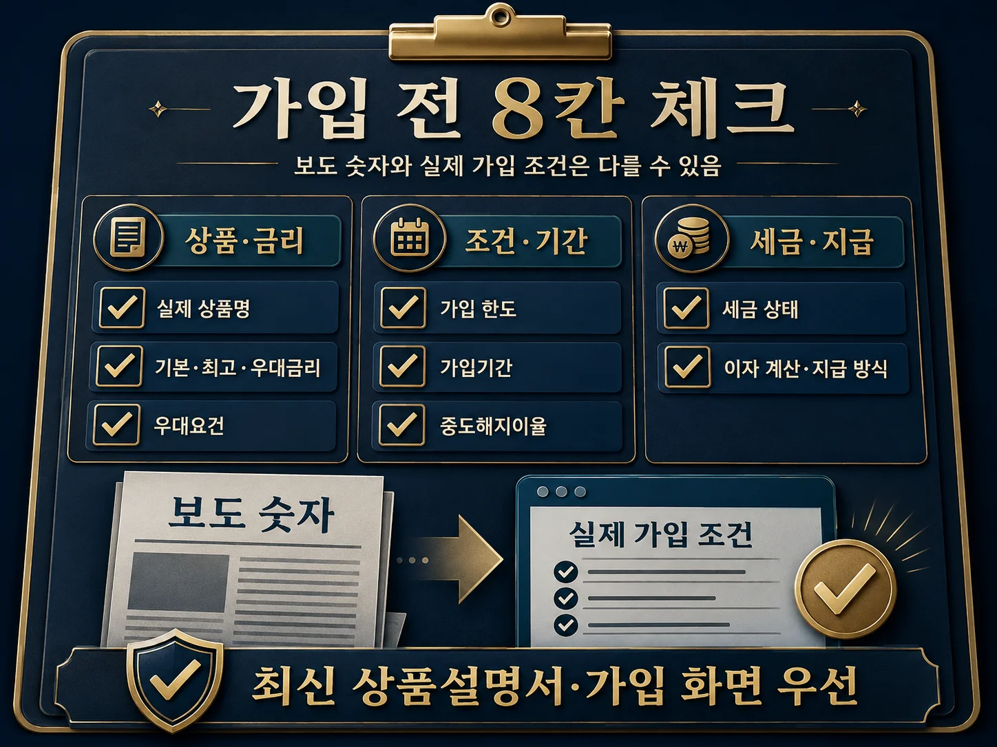 정기예금 최고금리 우대조건 가입 전 체크리스트
