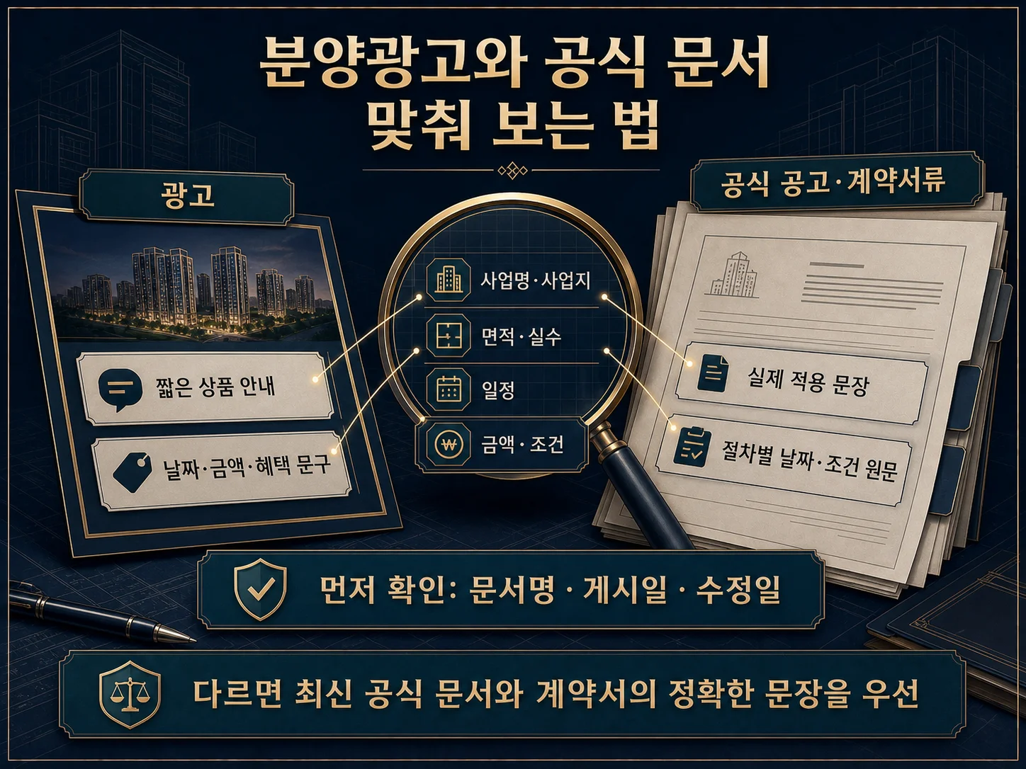 - 목동윤슬자이 분양광고와 공식 공고 대조 방법