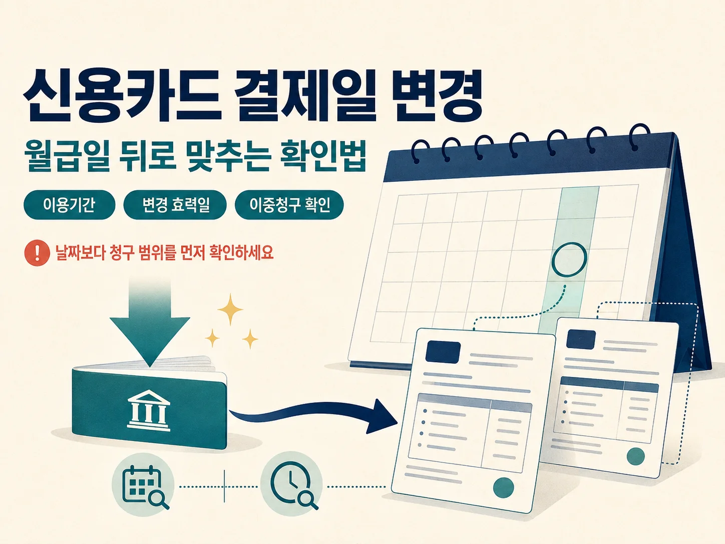 신용카드 결제일 변경과 이용기간 확인 가이드