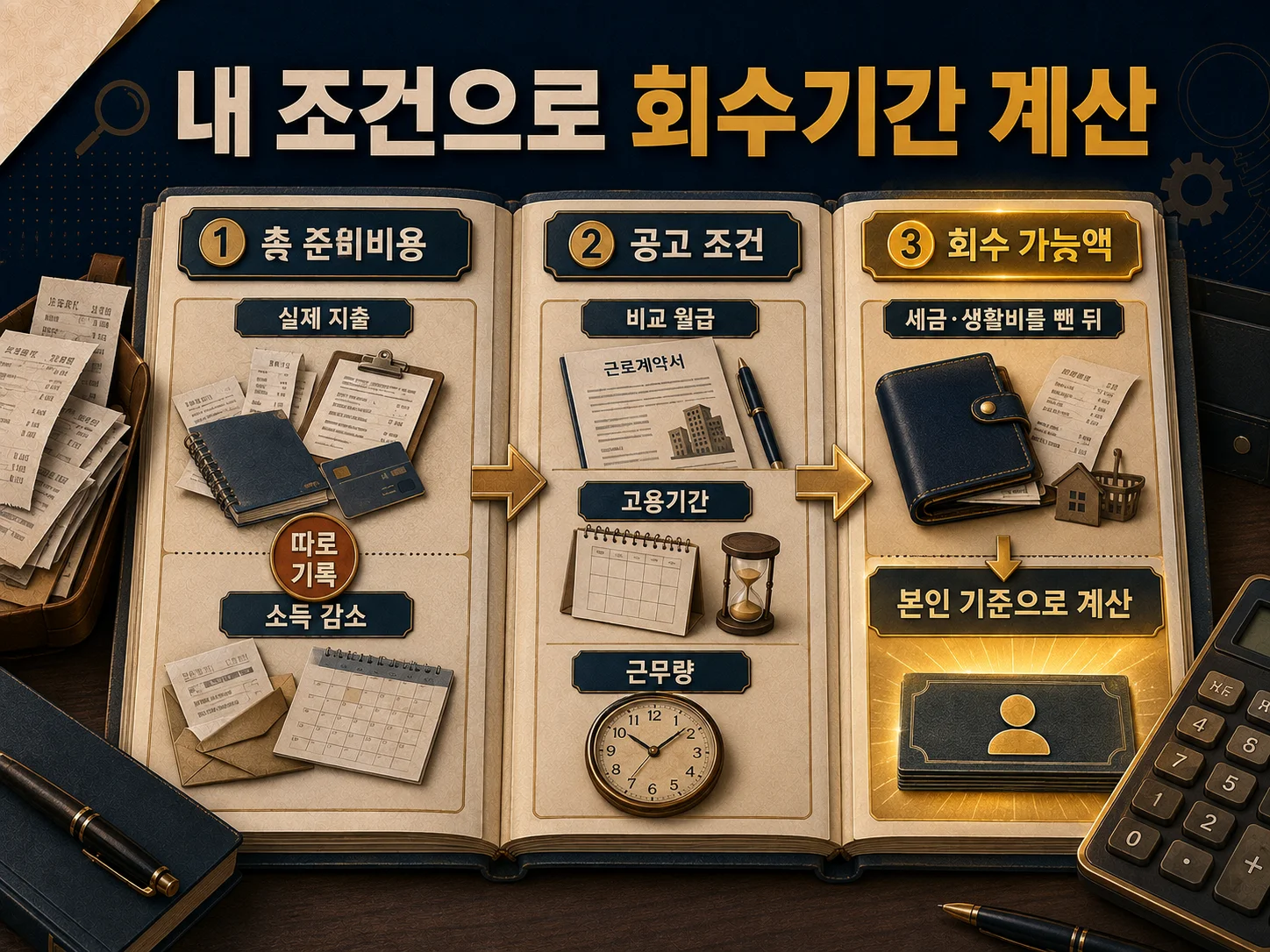 주택관리사 시험 준비비용과 취업 초봉 회수기간 계산표