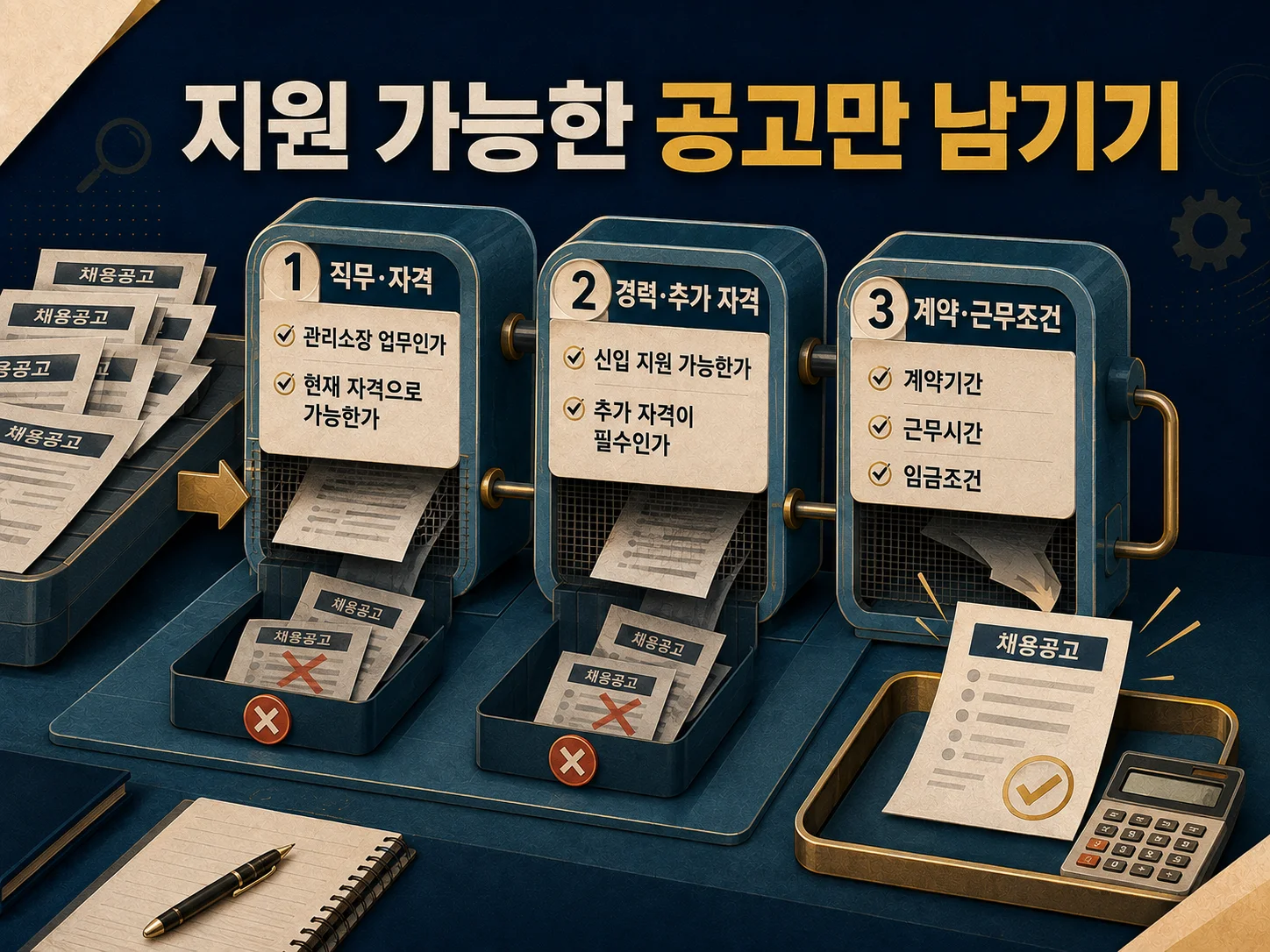 주택관리사 취업 공고의 자격·경력·계약 조건 확인 항목