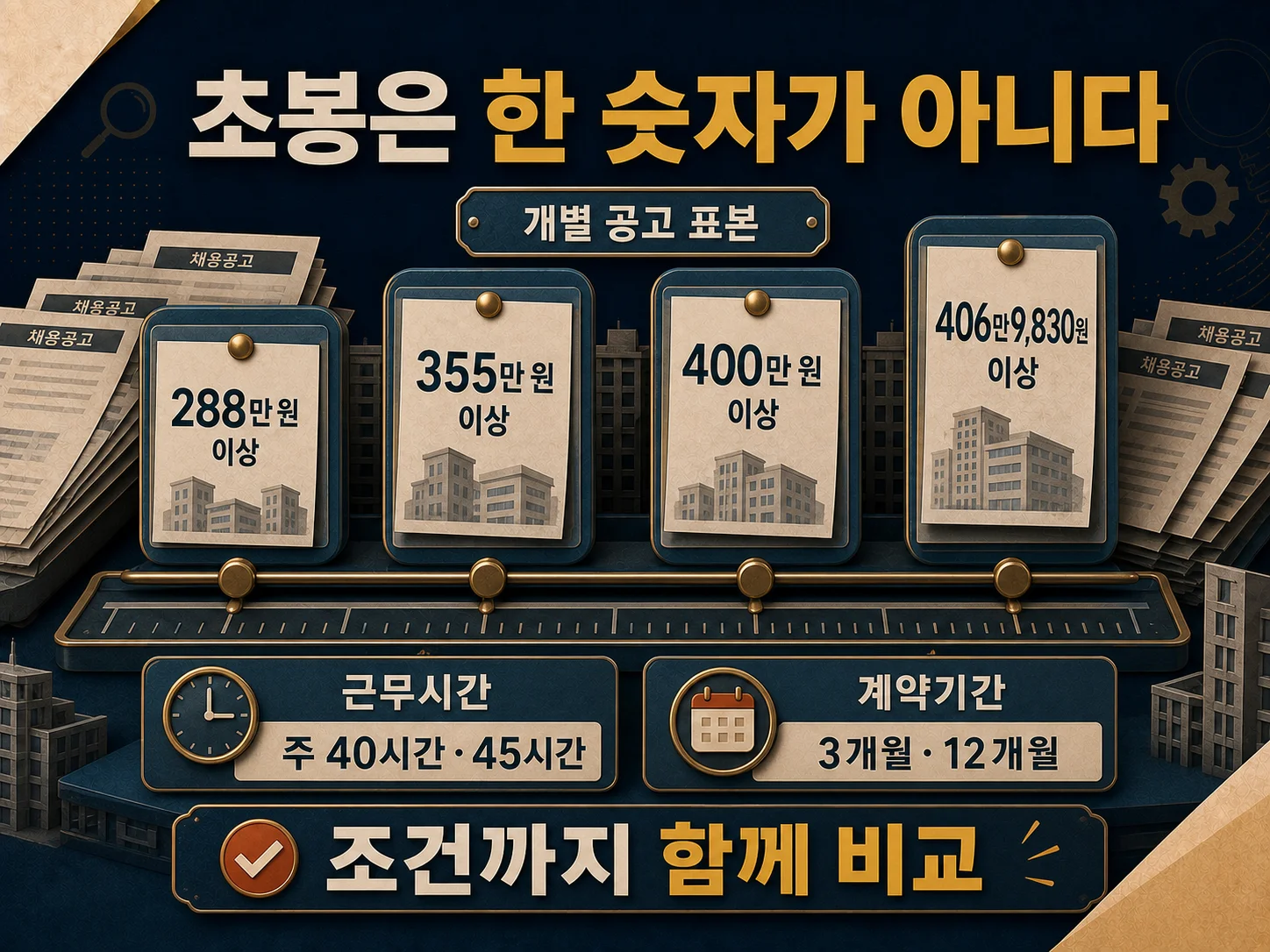 고용24 주택관리사 관리소장 초봉 공고 월급 비교