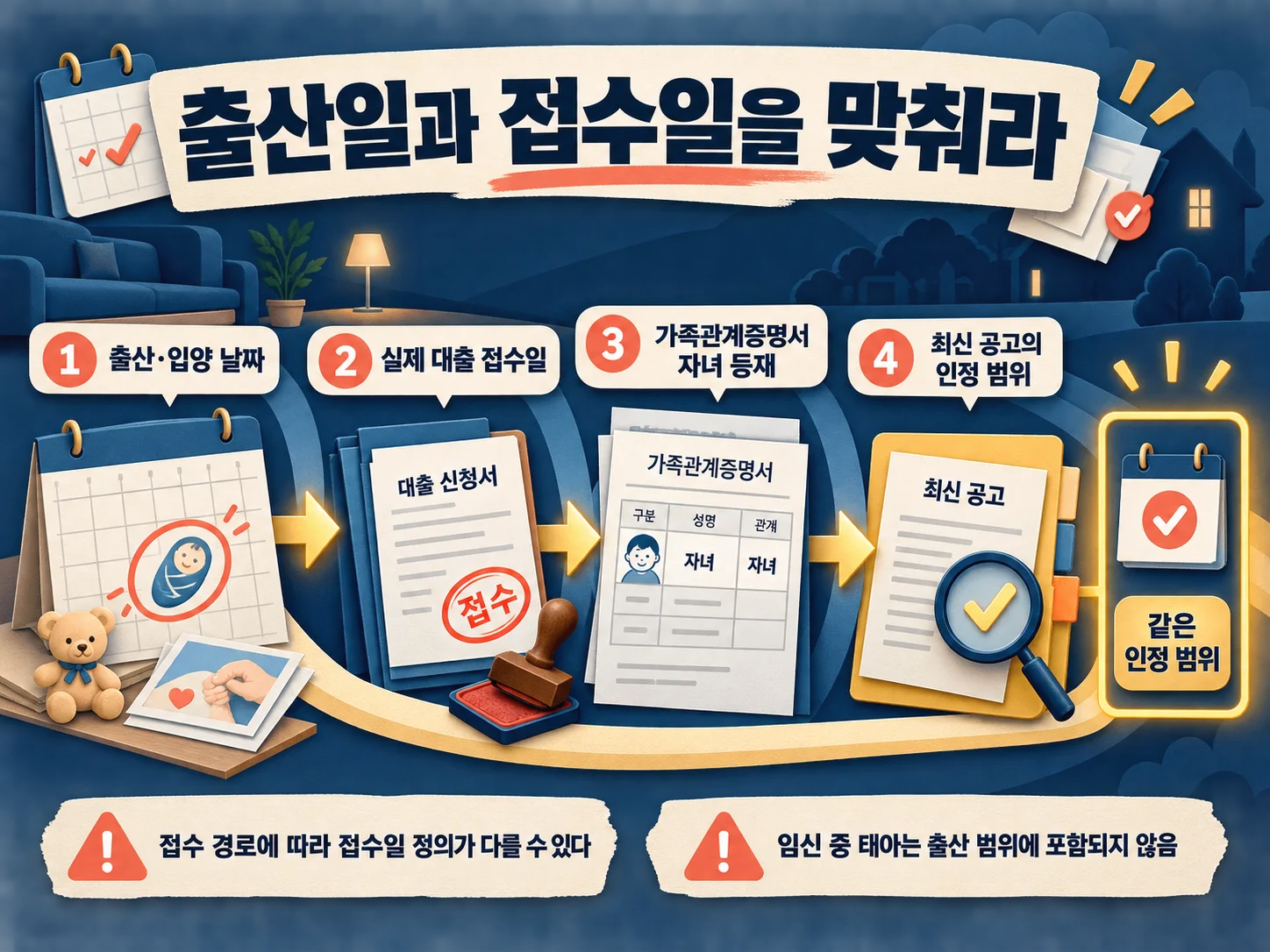 신생아 특례대출 출산일·접수일과 디딤돌·버팀목 선택 기준