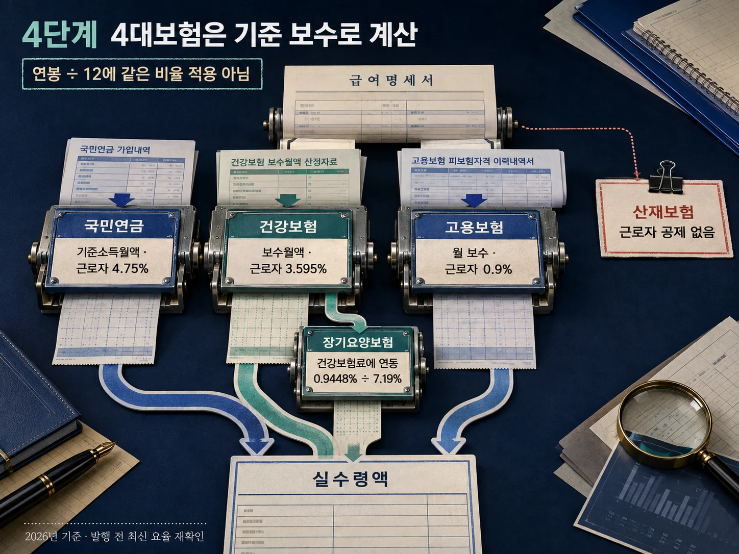 2026 4대보험 보험료율과 급여 공제 산정 기준