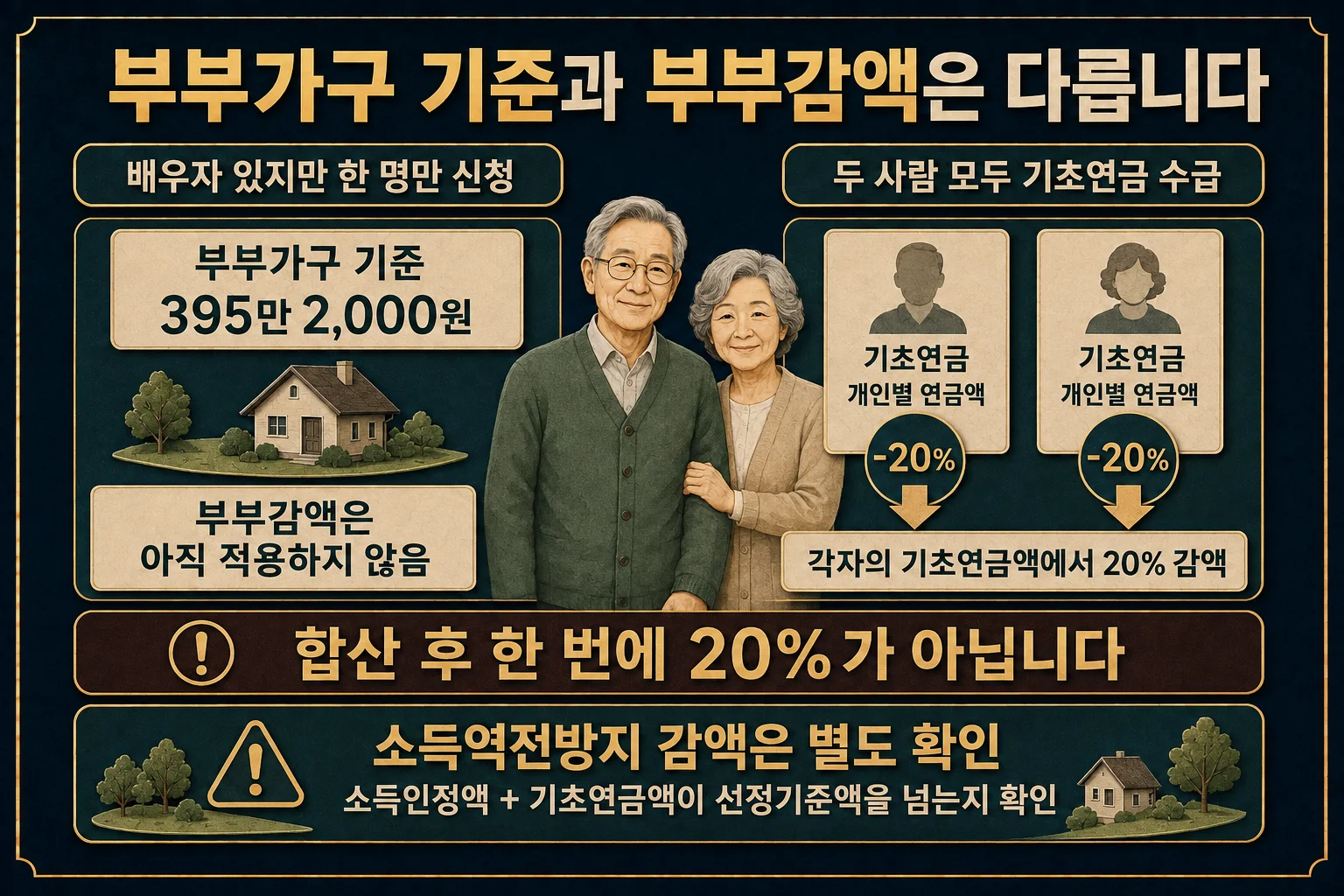 기초연금 부부가구 기준과 부부감액 적용 안내