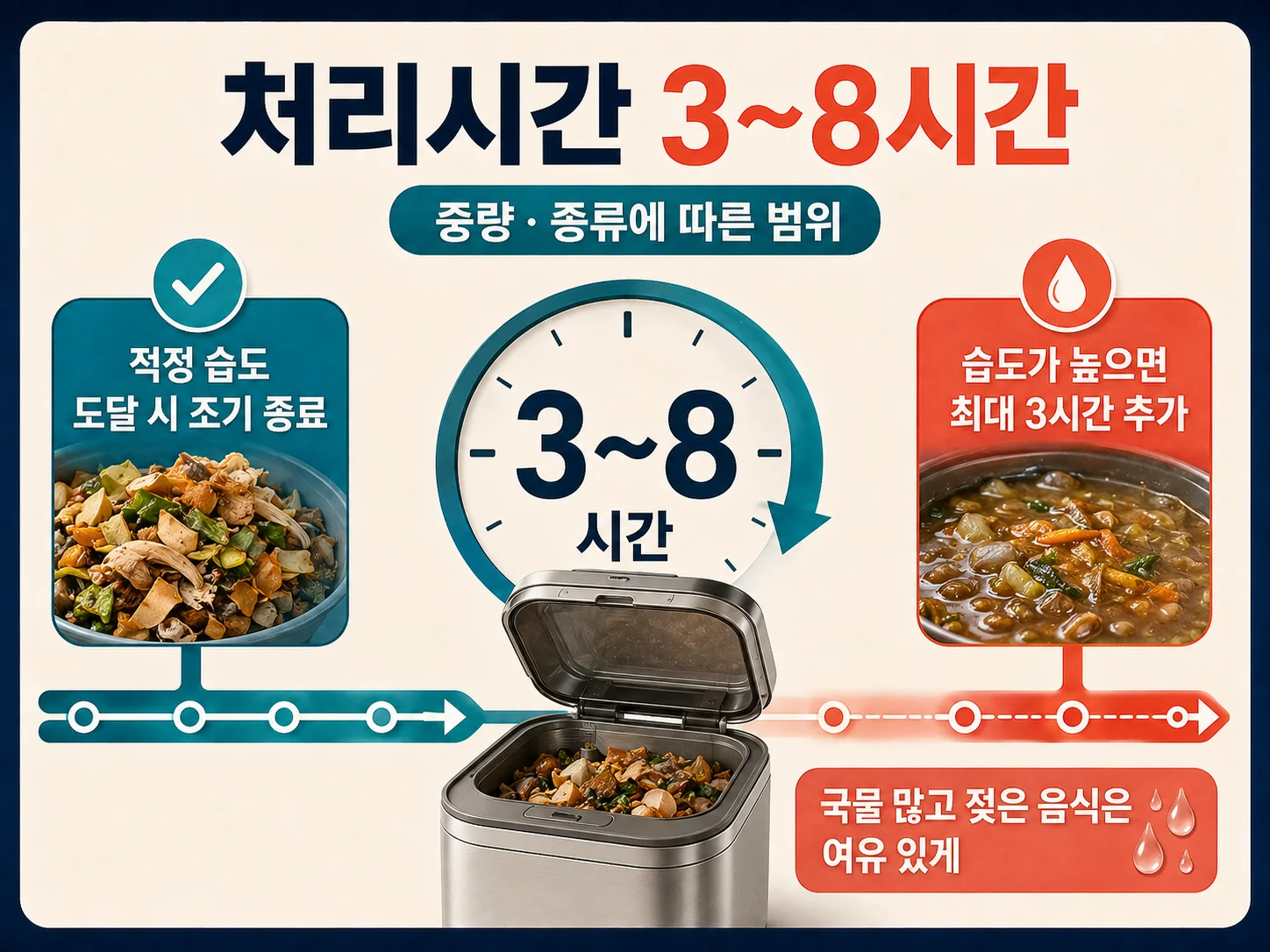 미닉스 음식물처리기 처리시간과 습도 영향 안내